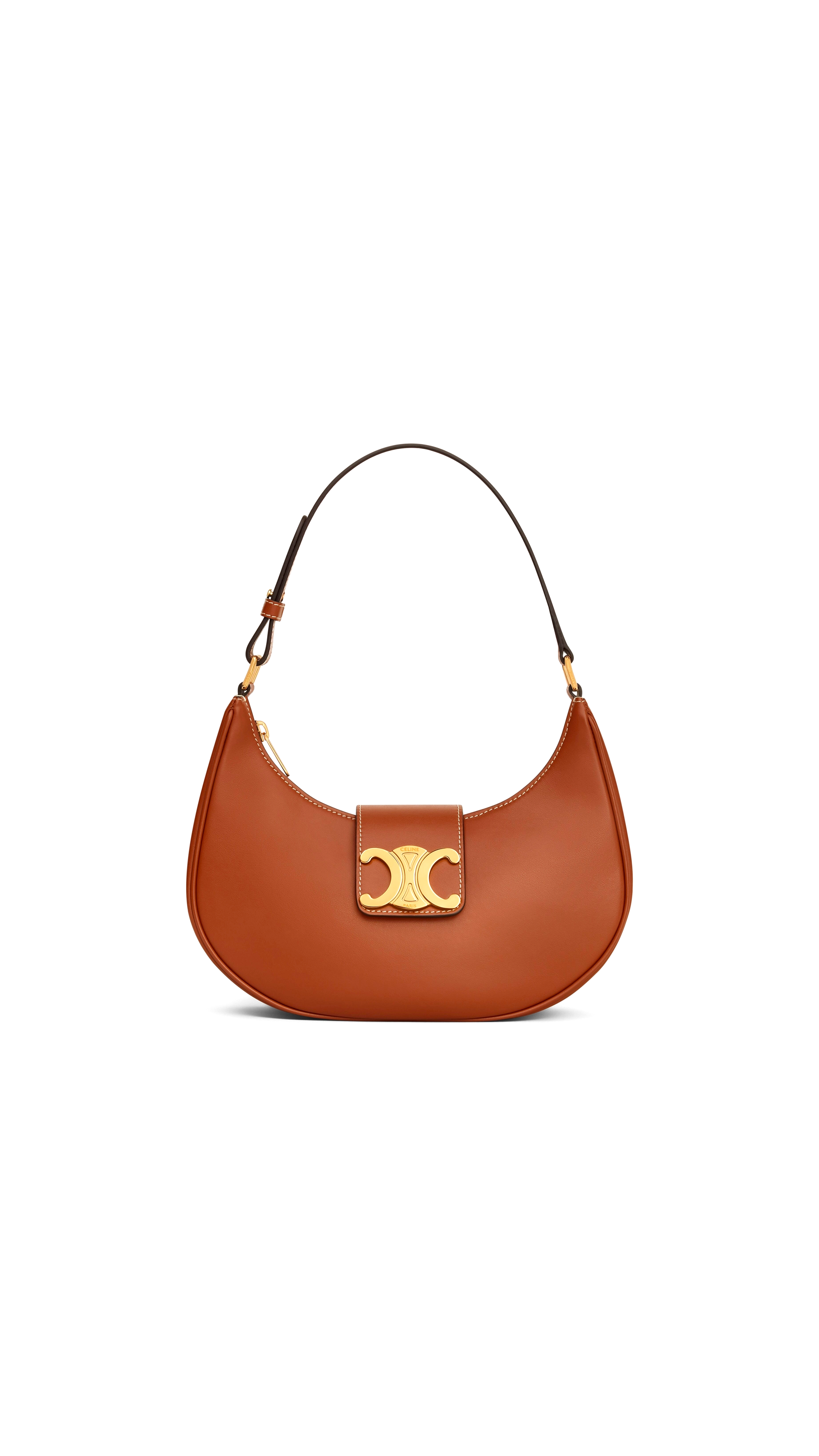 Medium Ava Triomphe Bag in Smooth Calfskin - Tan