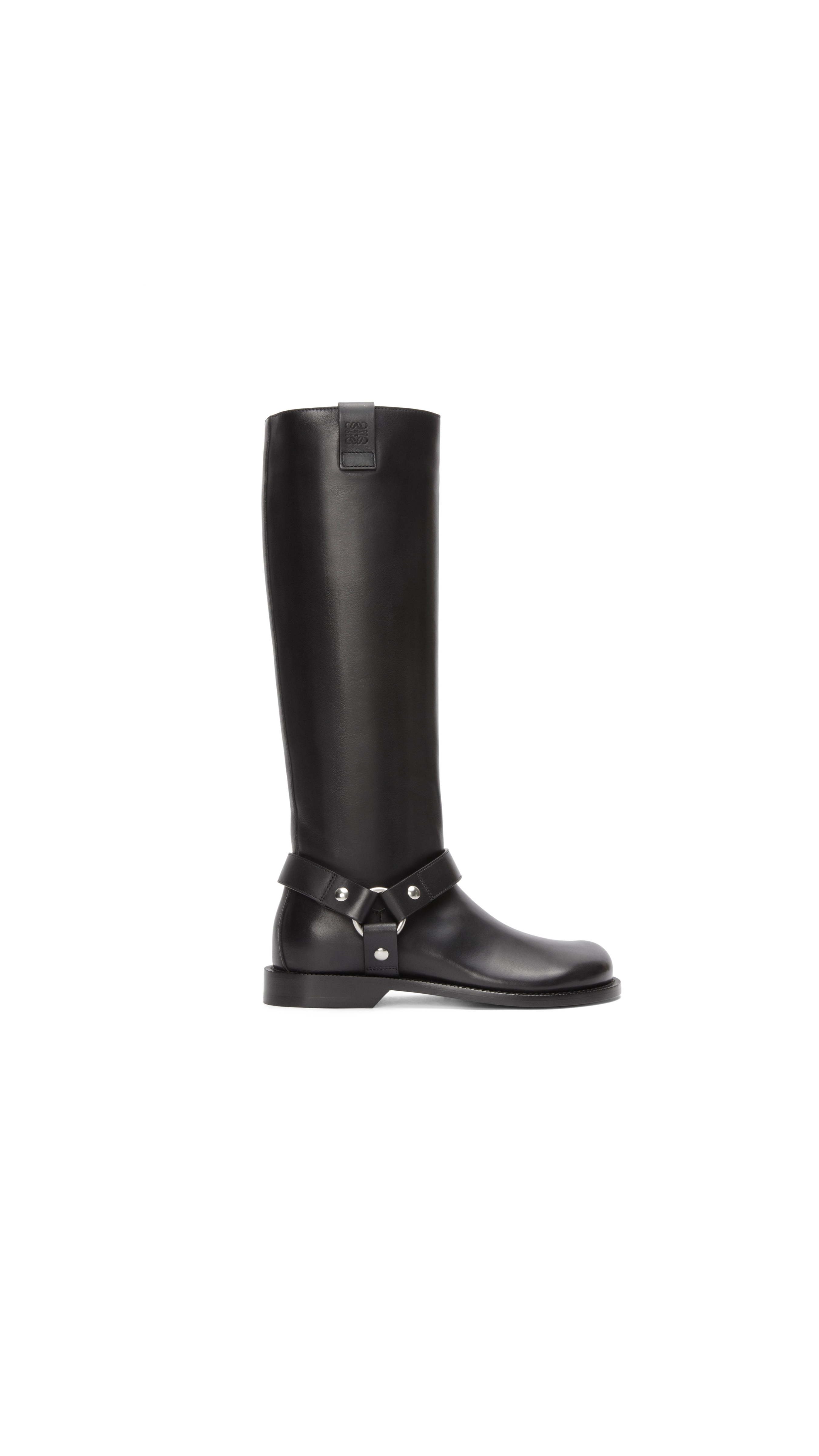 Campo Biker High Boot In Soft Calfskin - Black