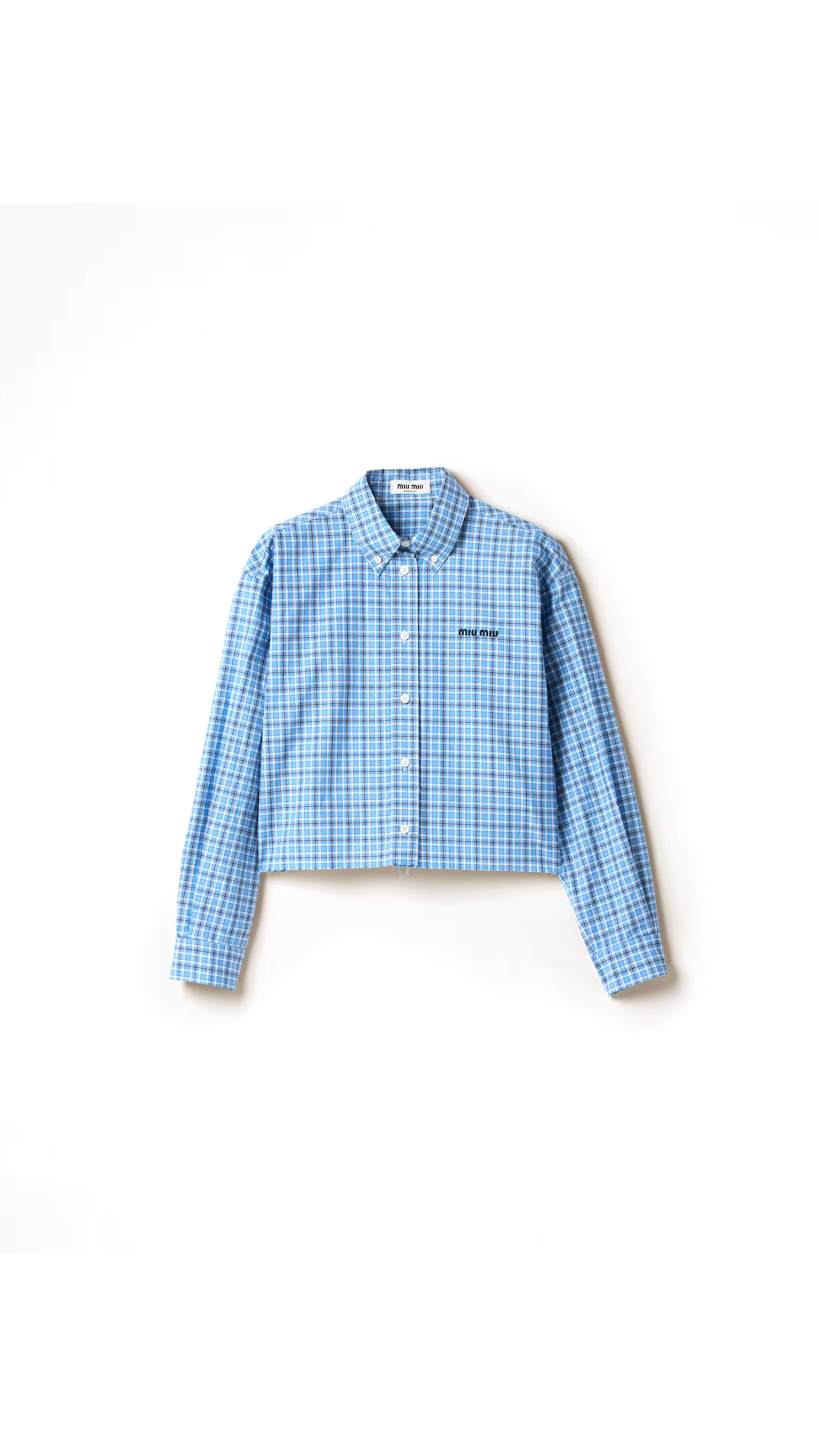 Checked Poplin Shirt - Blue