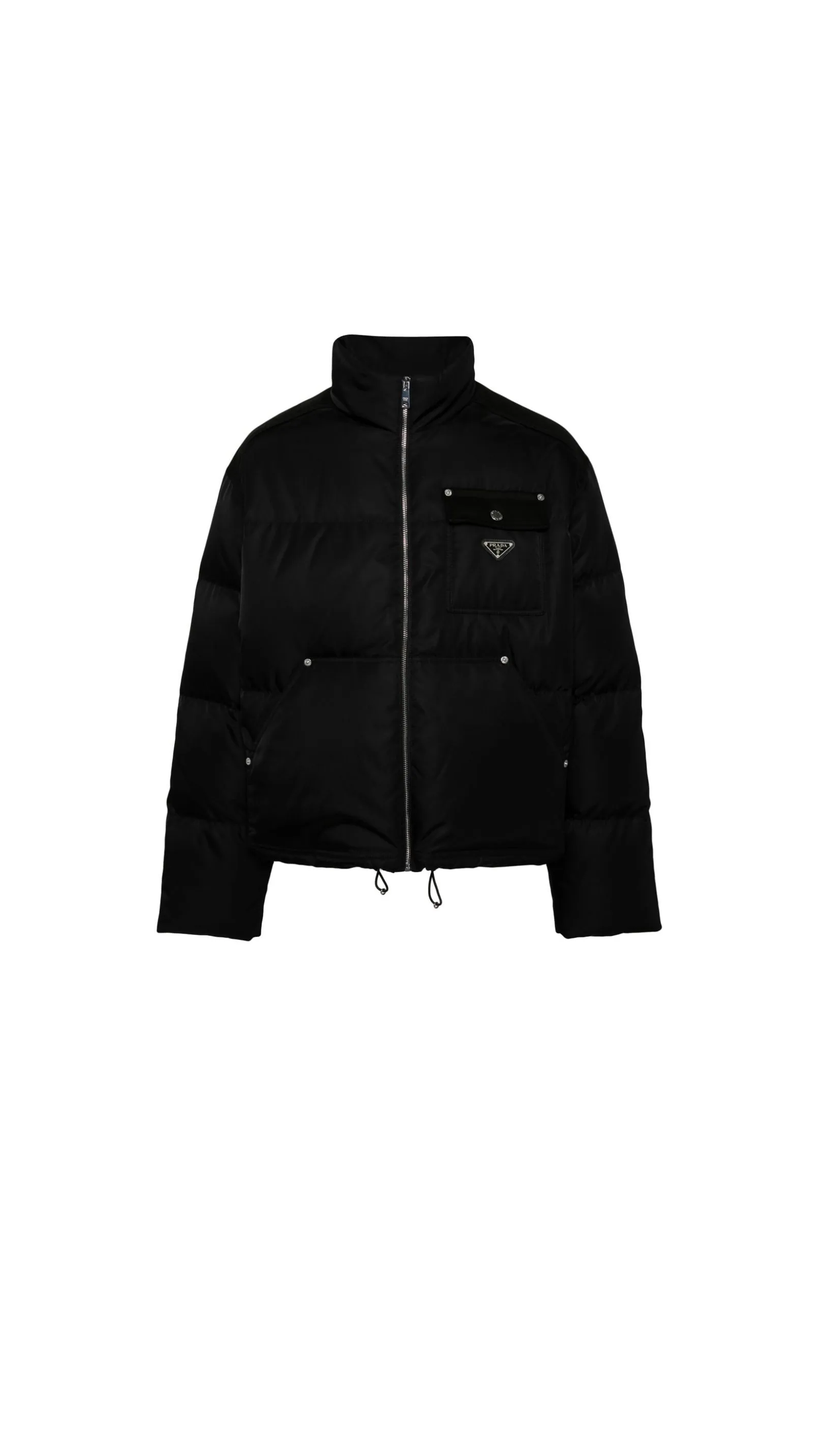 Triangle-logo Padded Jacket - Black