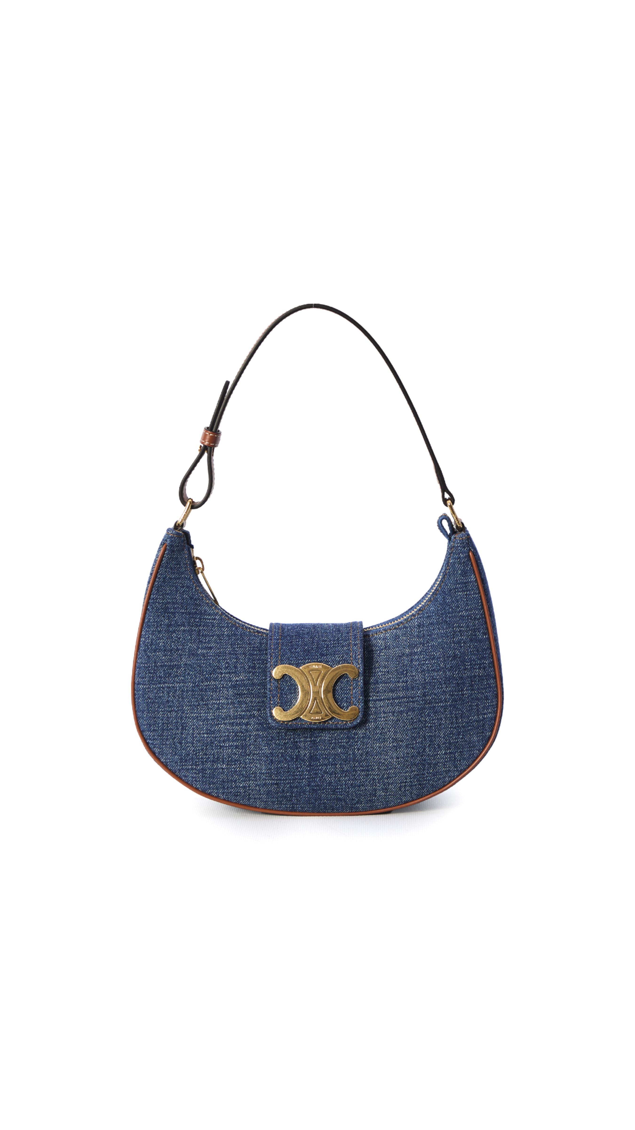 Medium Ava Triomphe Bag in Denim - Blue