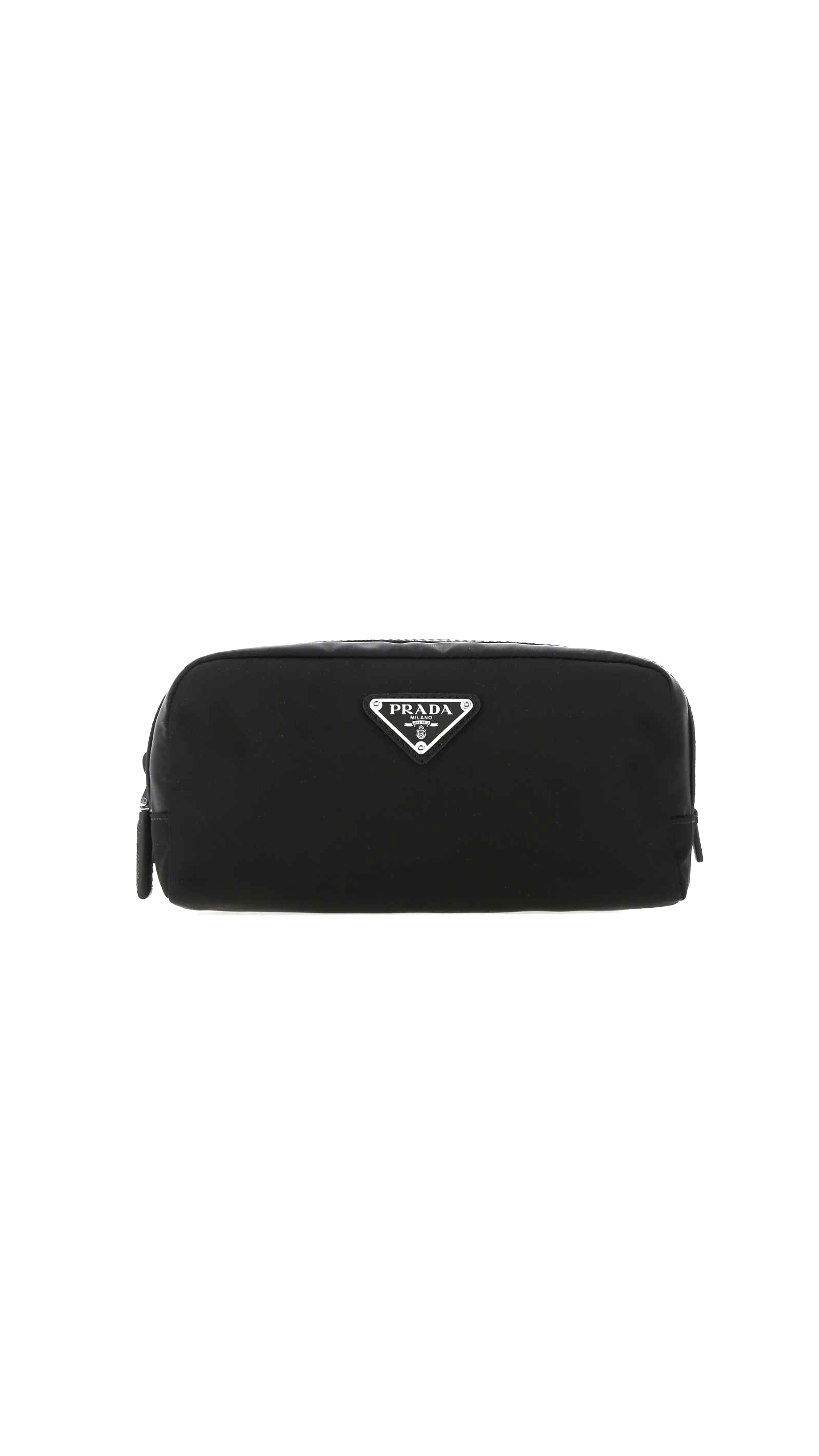 Re-nylon And Saffiano Necessaire - Black