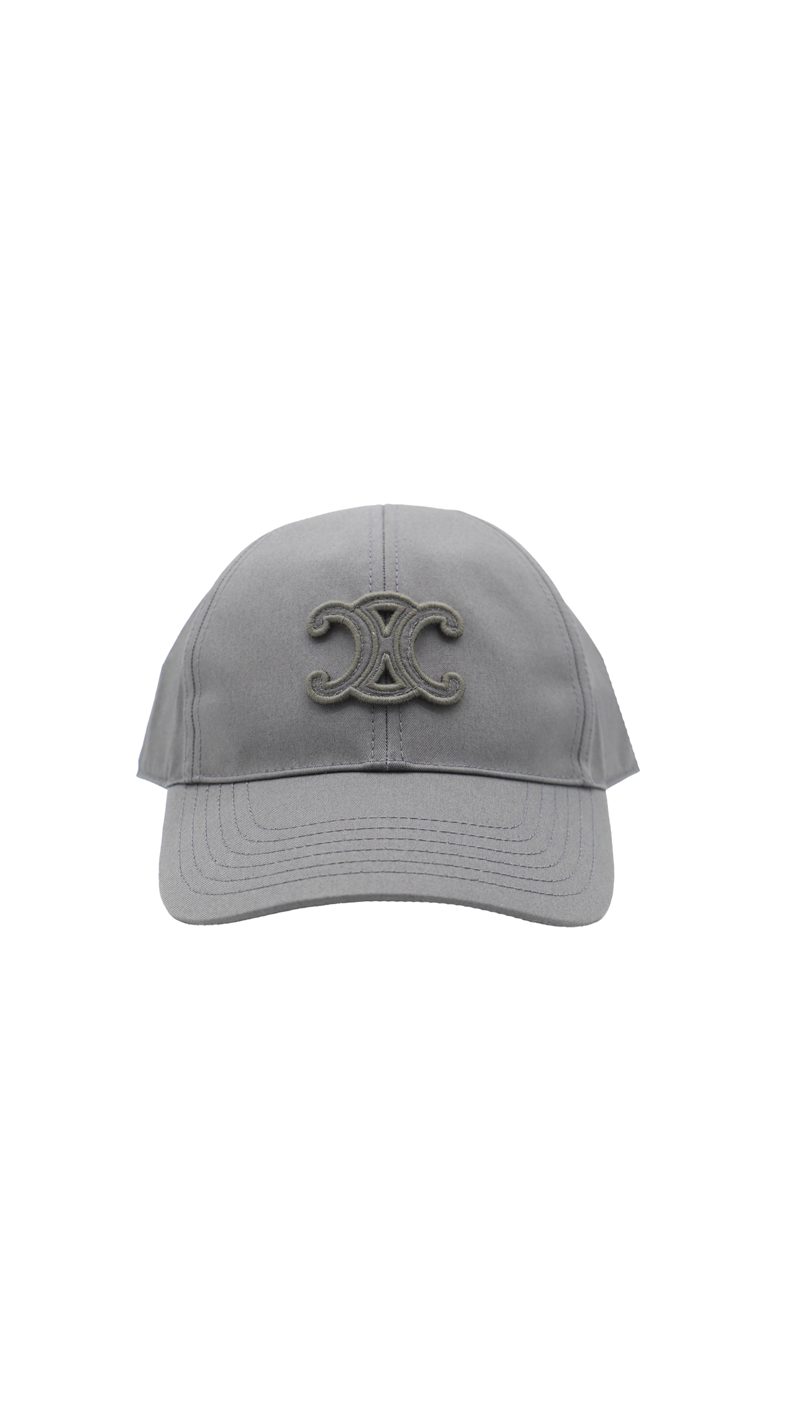 Triomphe Baseball Cap In Cotton - Grey