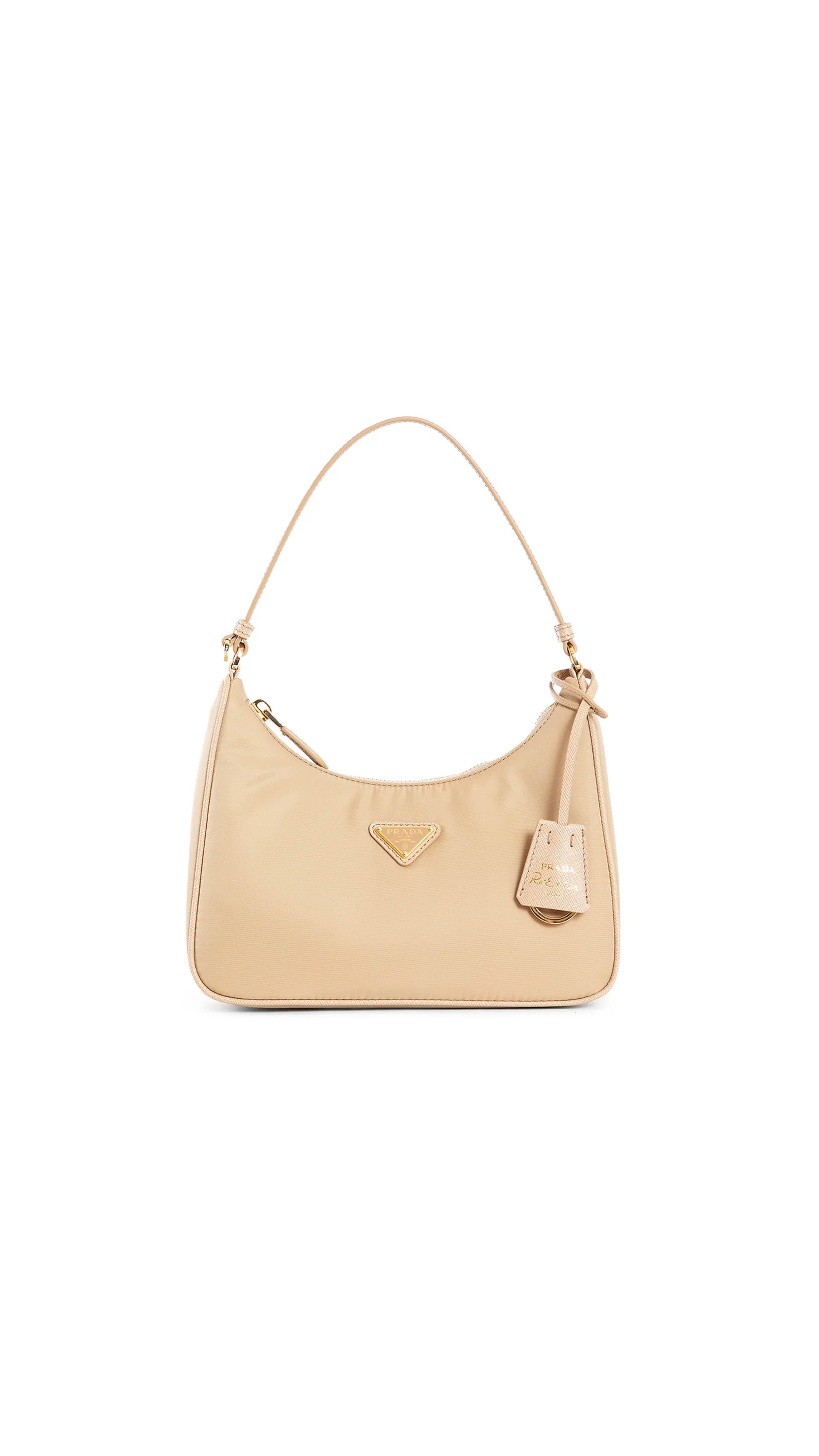 Re-Edition 2005 Re-Nylon and Saffiano Mini Bag - Beige