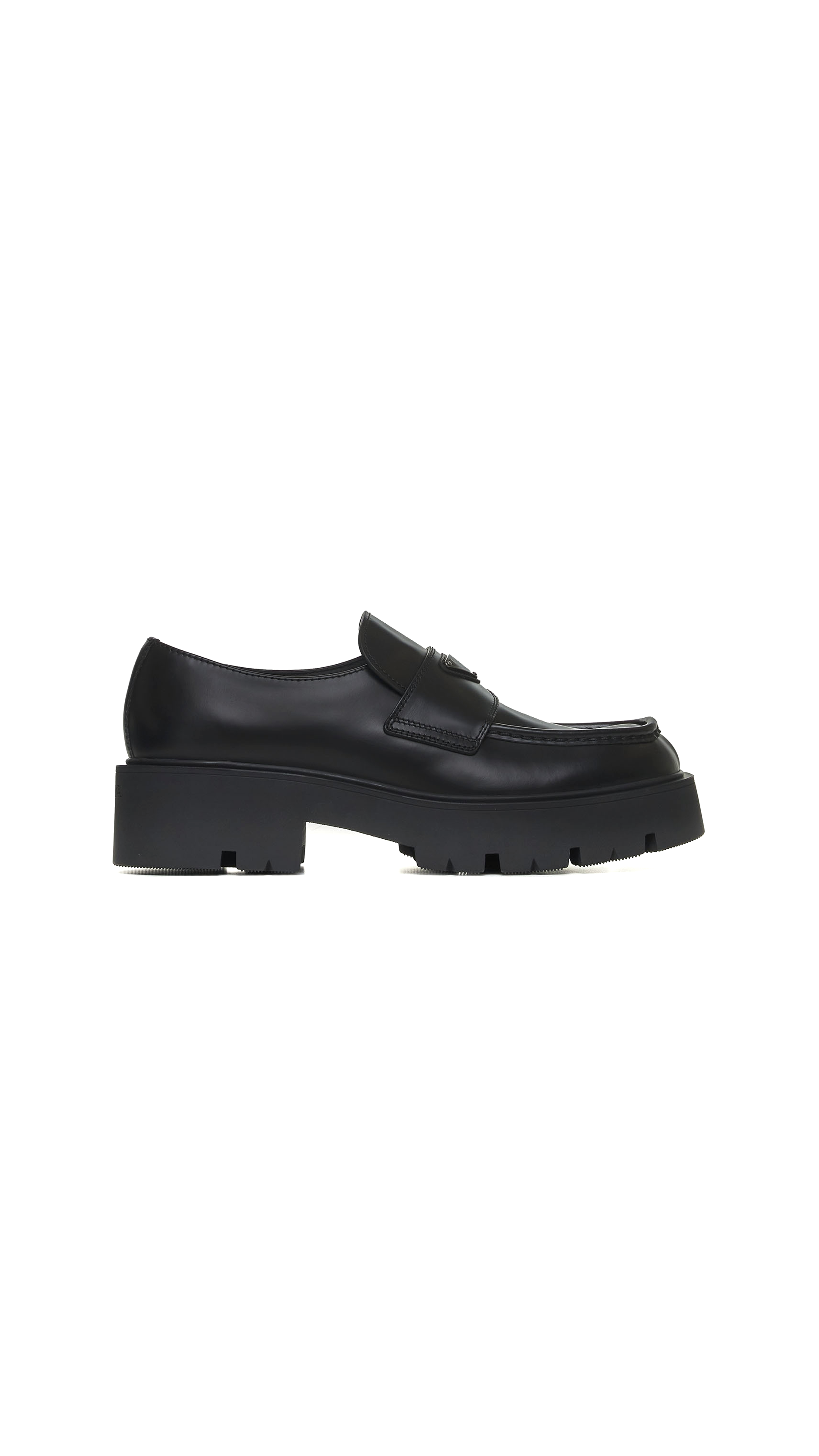 Rois Brushed Leather Loafers - Black