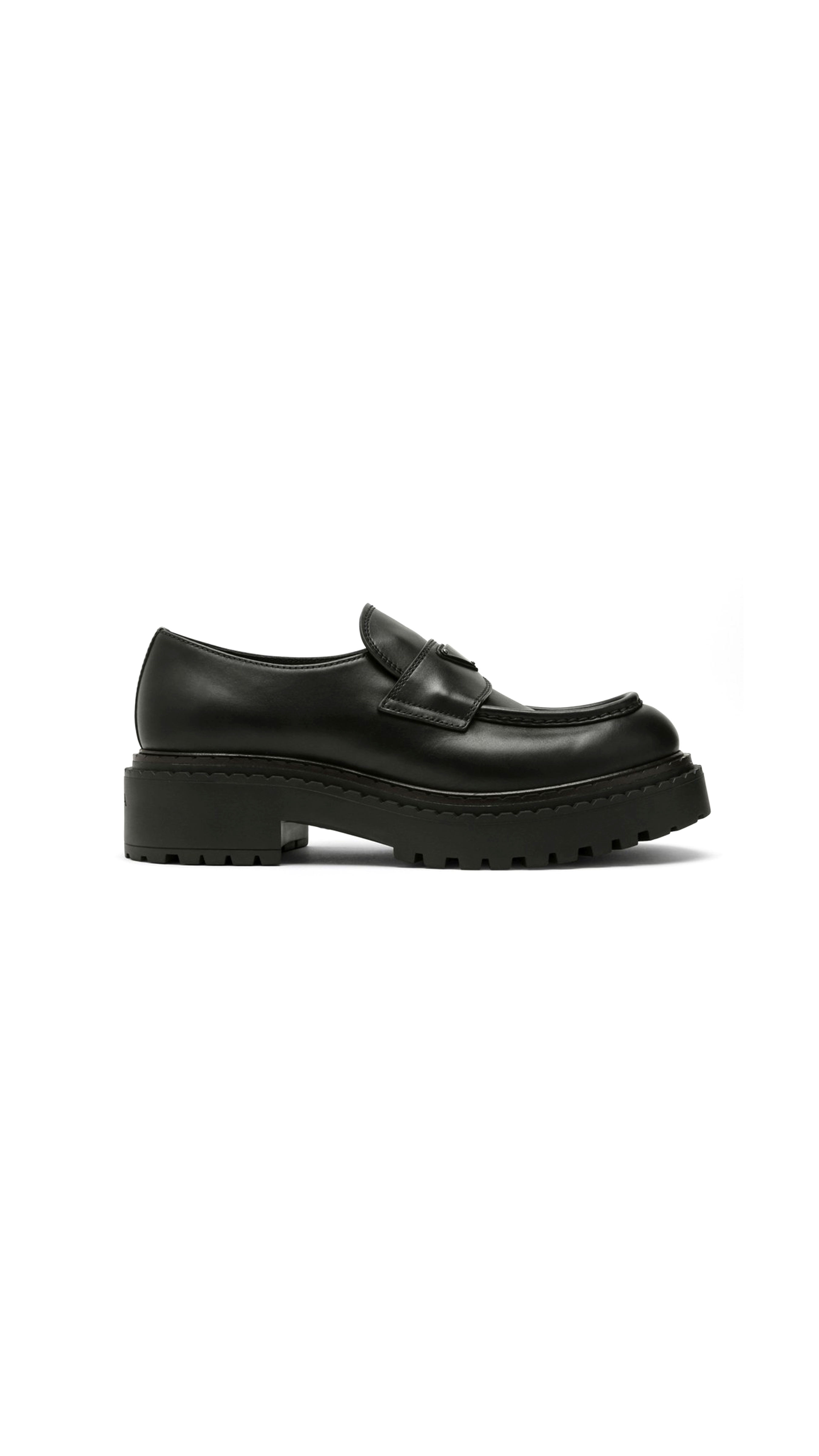 Double Chocolate Leather Loafers - Black