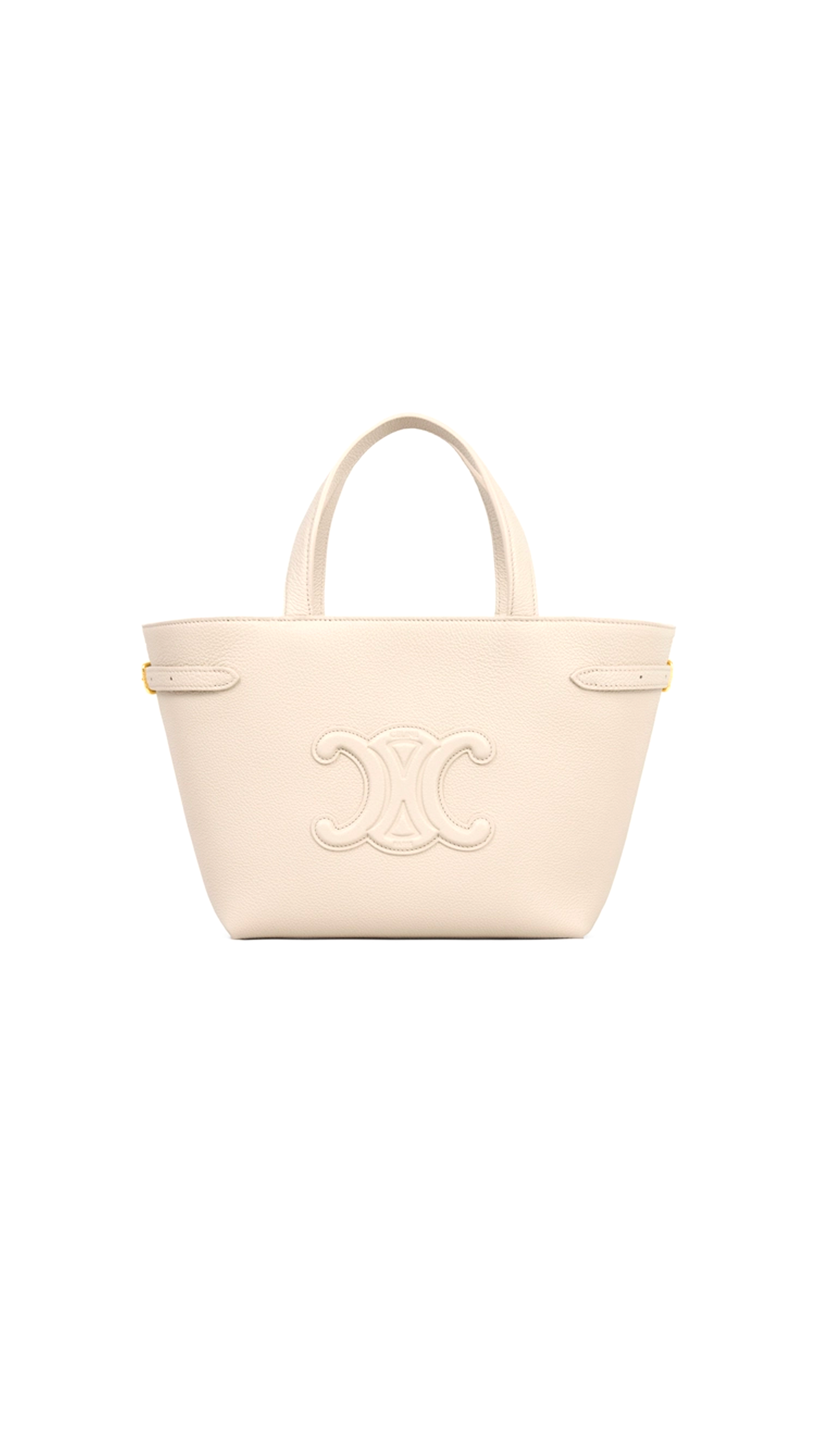 Mini Cabas Anais Cuir Triomphe in Grained Calfskin - Pale Beige