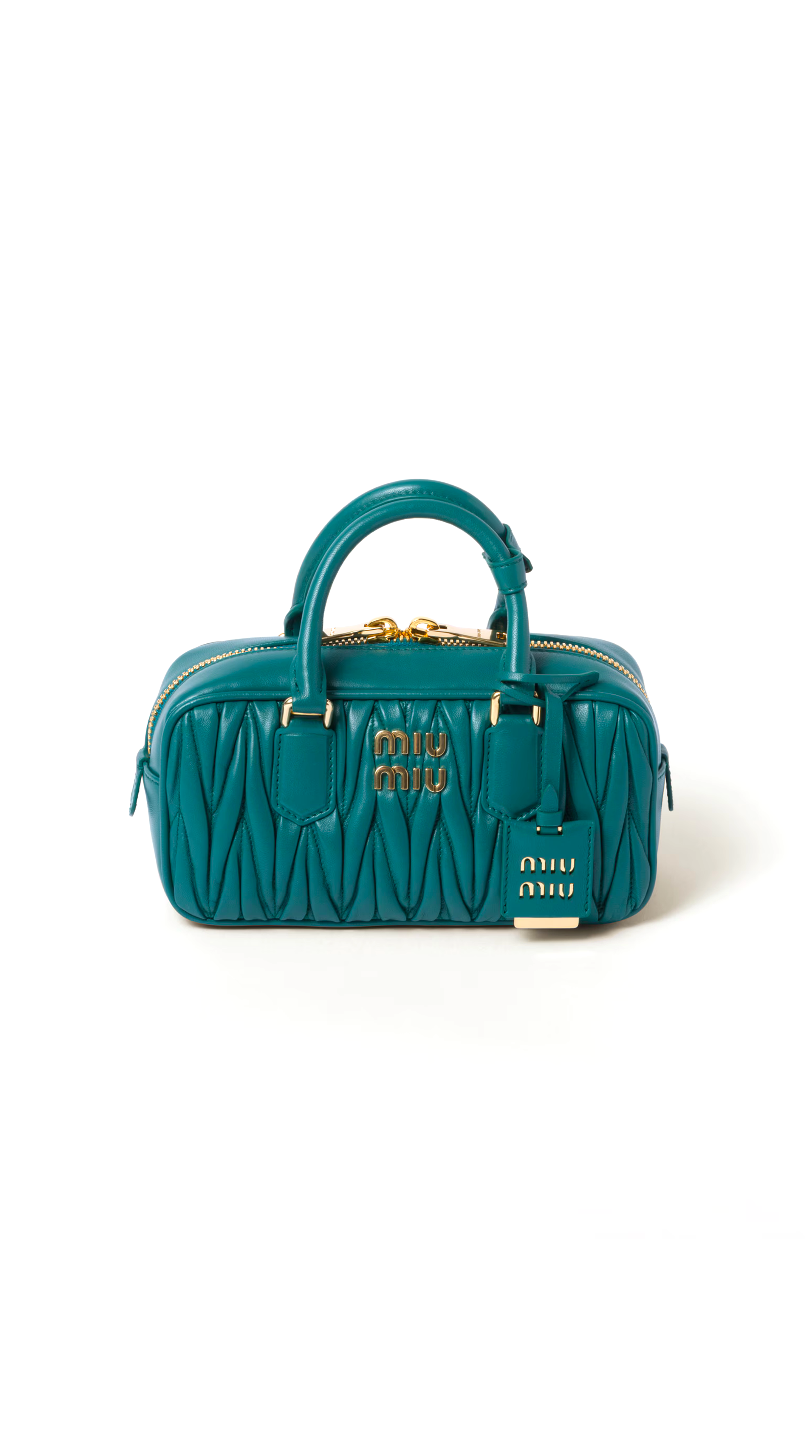 Arcadie Matelassé Nappa Leather Bag - Lagoon Blue