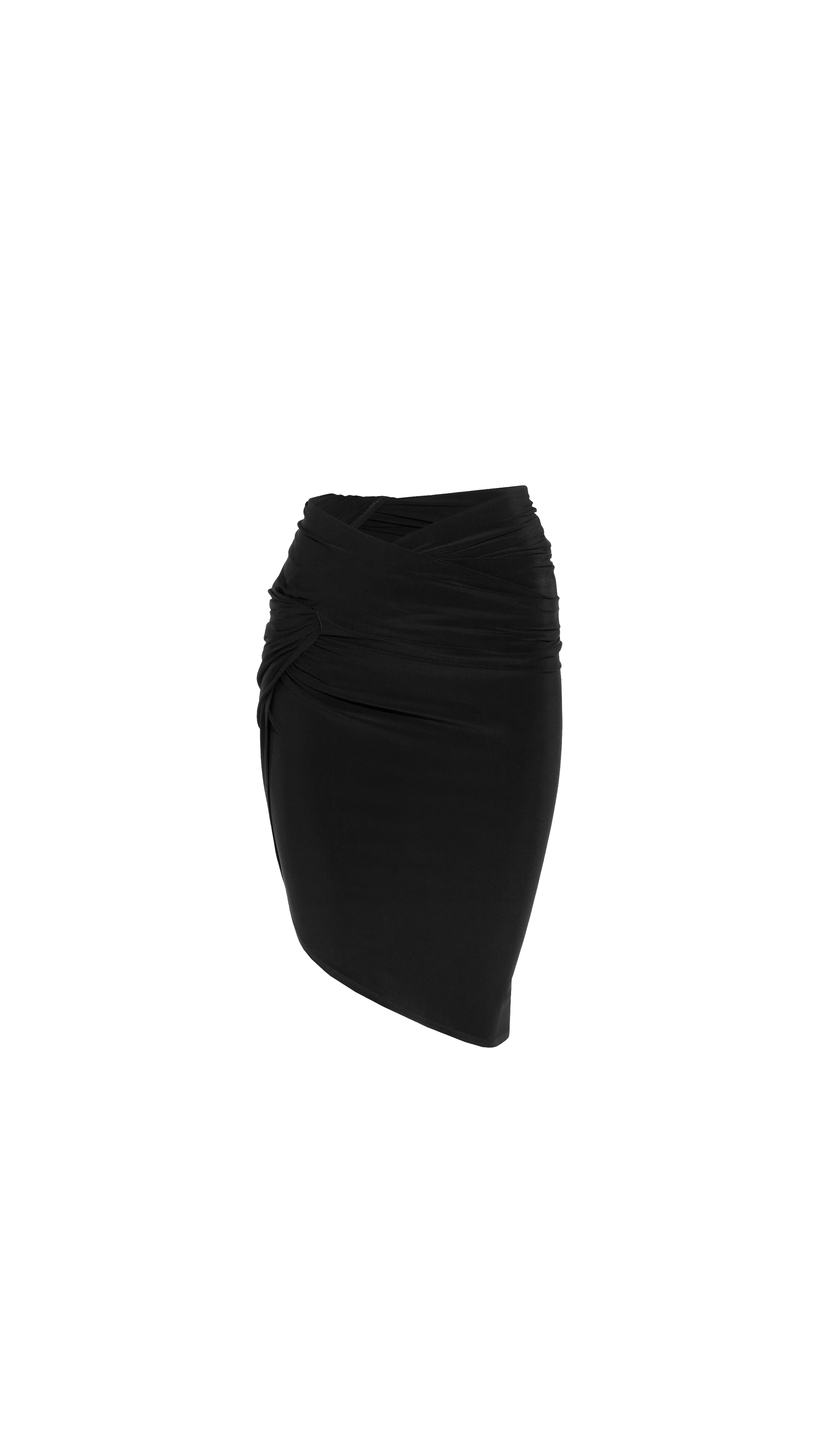 The Drapeado Mini Skirt - Black