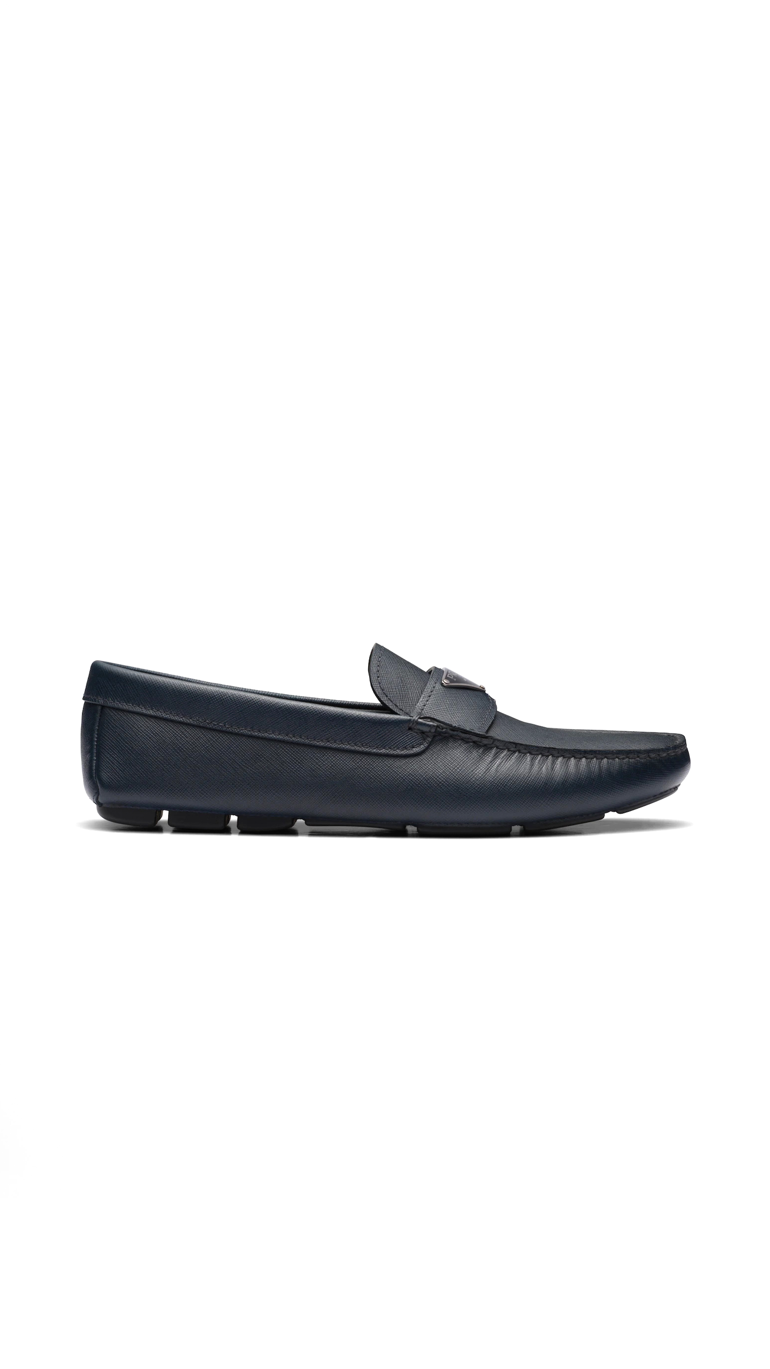 Saffiano Leather Loafers - Baltic Blue