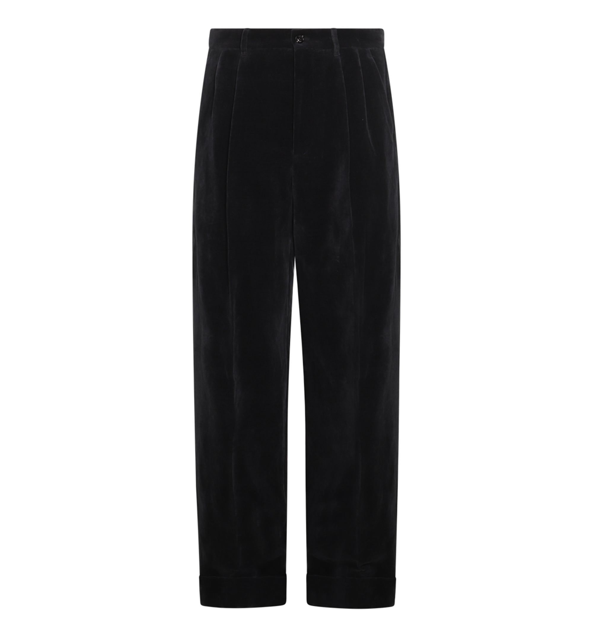 Washed Cotton-Linen Velvet Pants