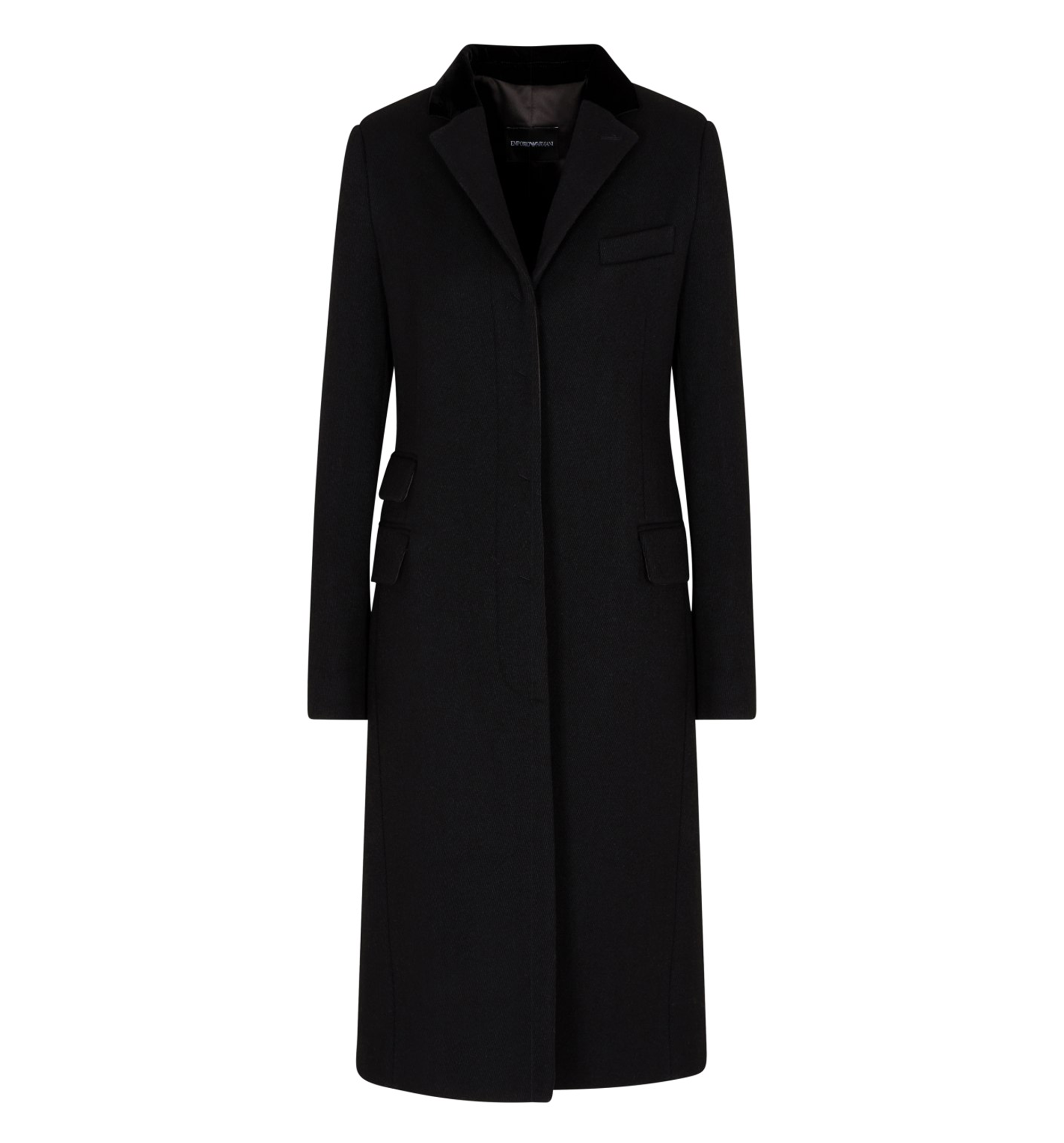 Wool Cavalry Coat with Lapels