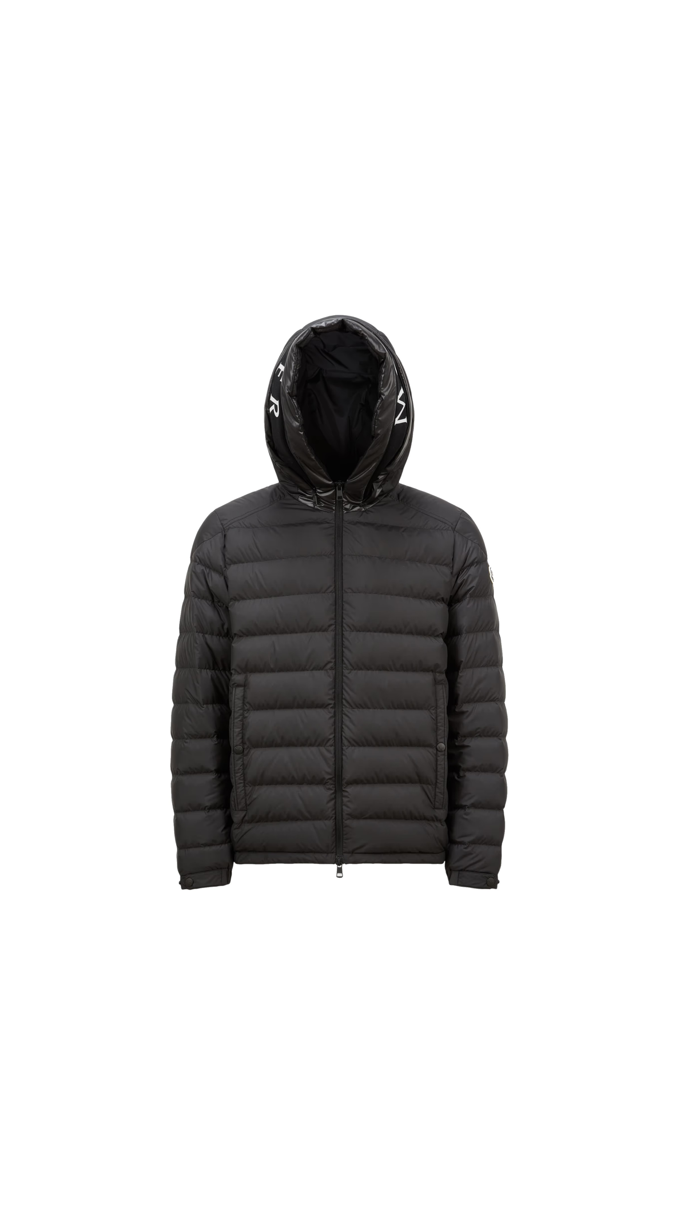 Chevrerie Hooded Short Down Jacket - Black