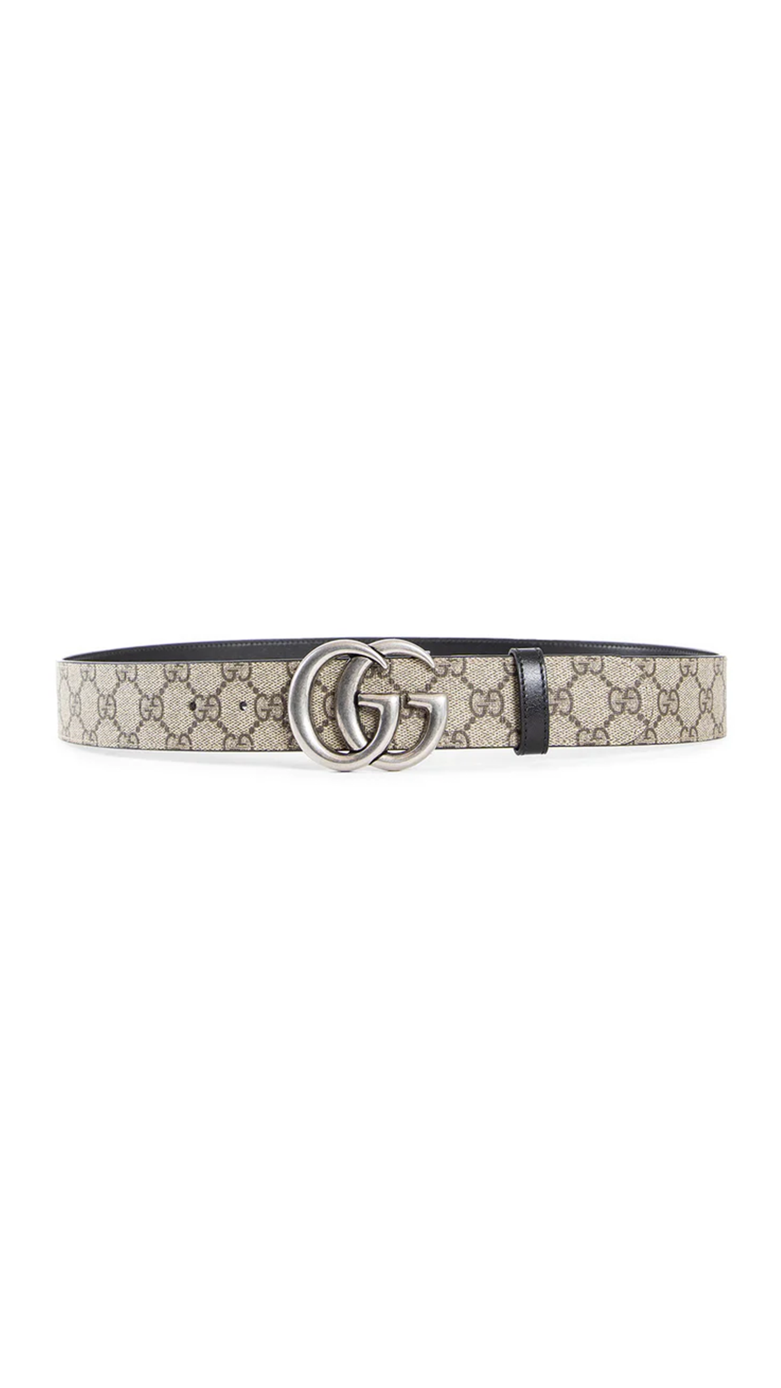 GG Marmont Reversible Belt - Beige/Ebony/Black