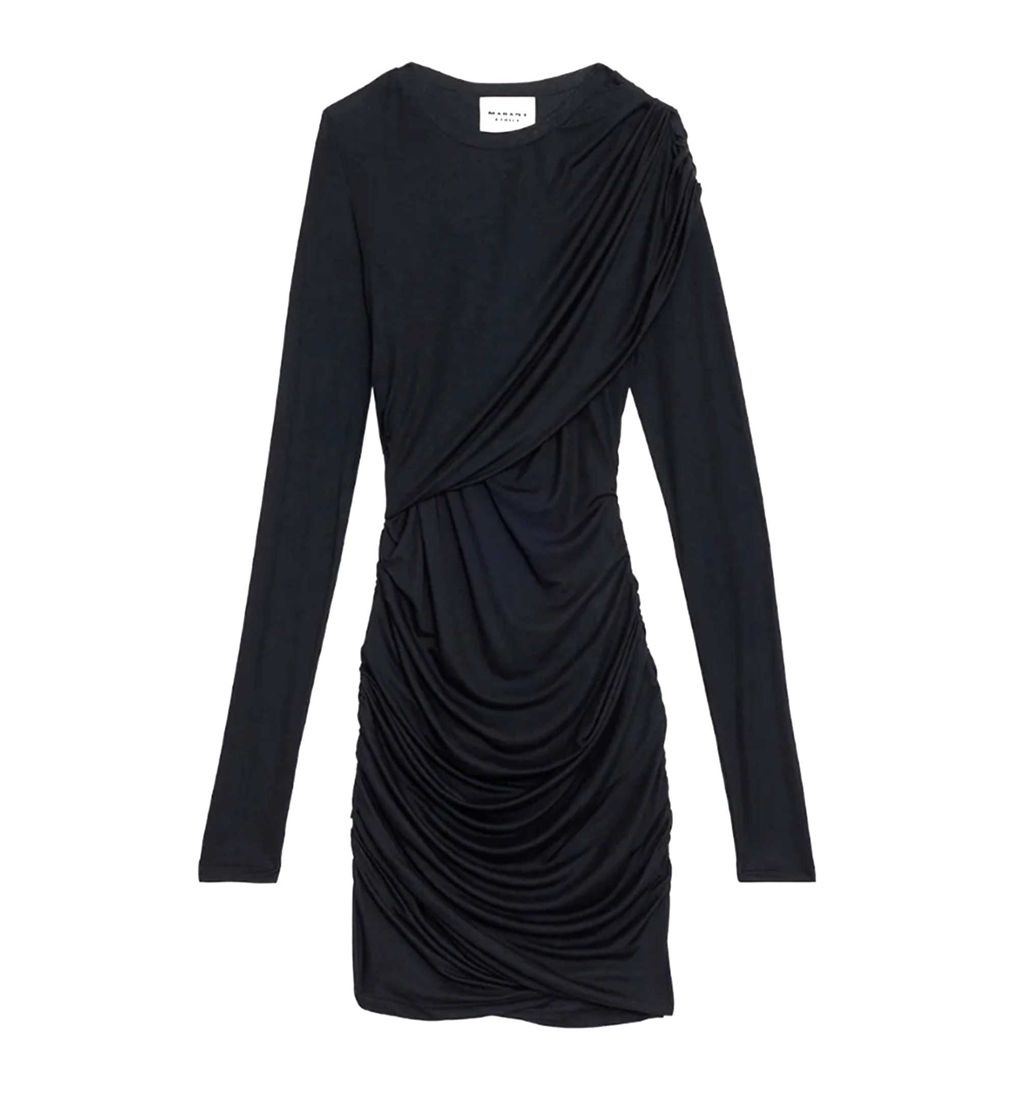 Denise Short Draped Jersey Dress