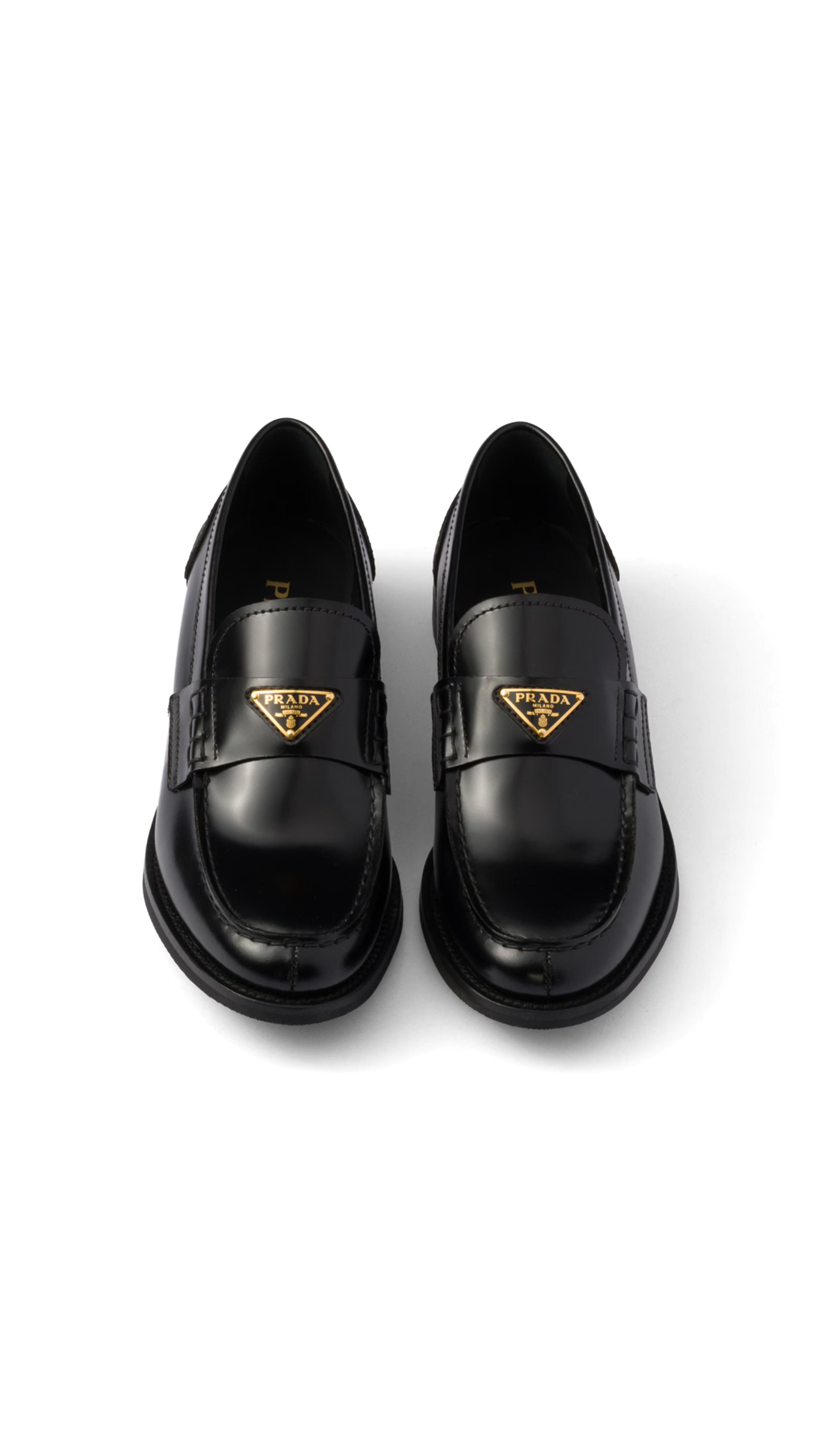 Brushed Leather Loafer - Black