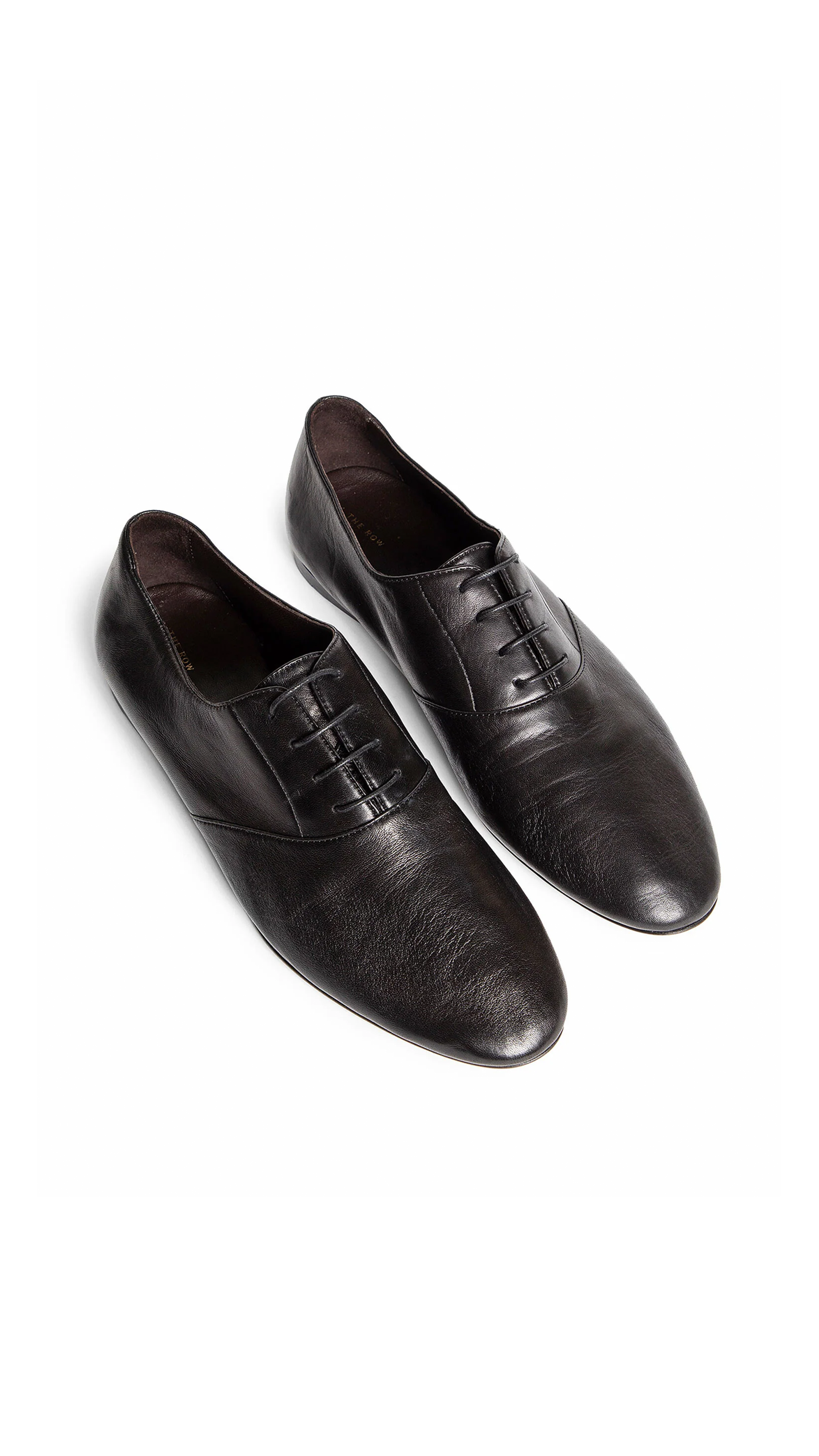 Awar Leather Lace-up Shoes - Black