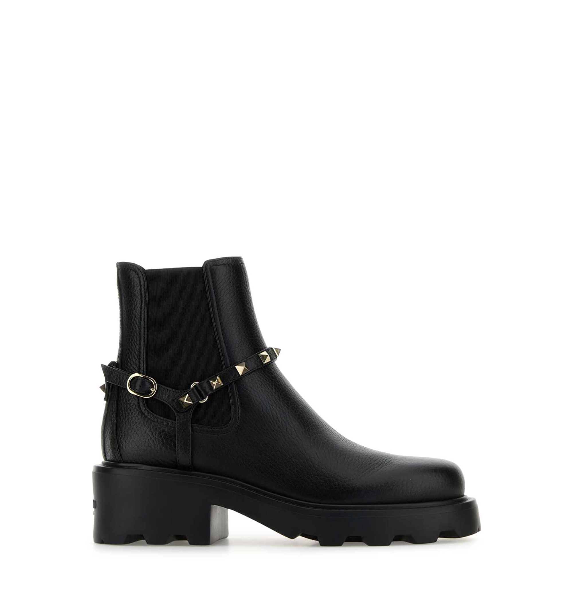 Rockstud Calfskin Beatle Boots