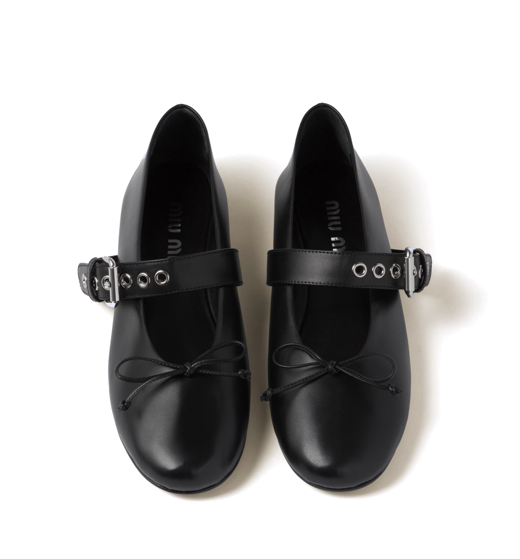 Leather Buckle Ballerinas