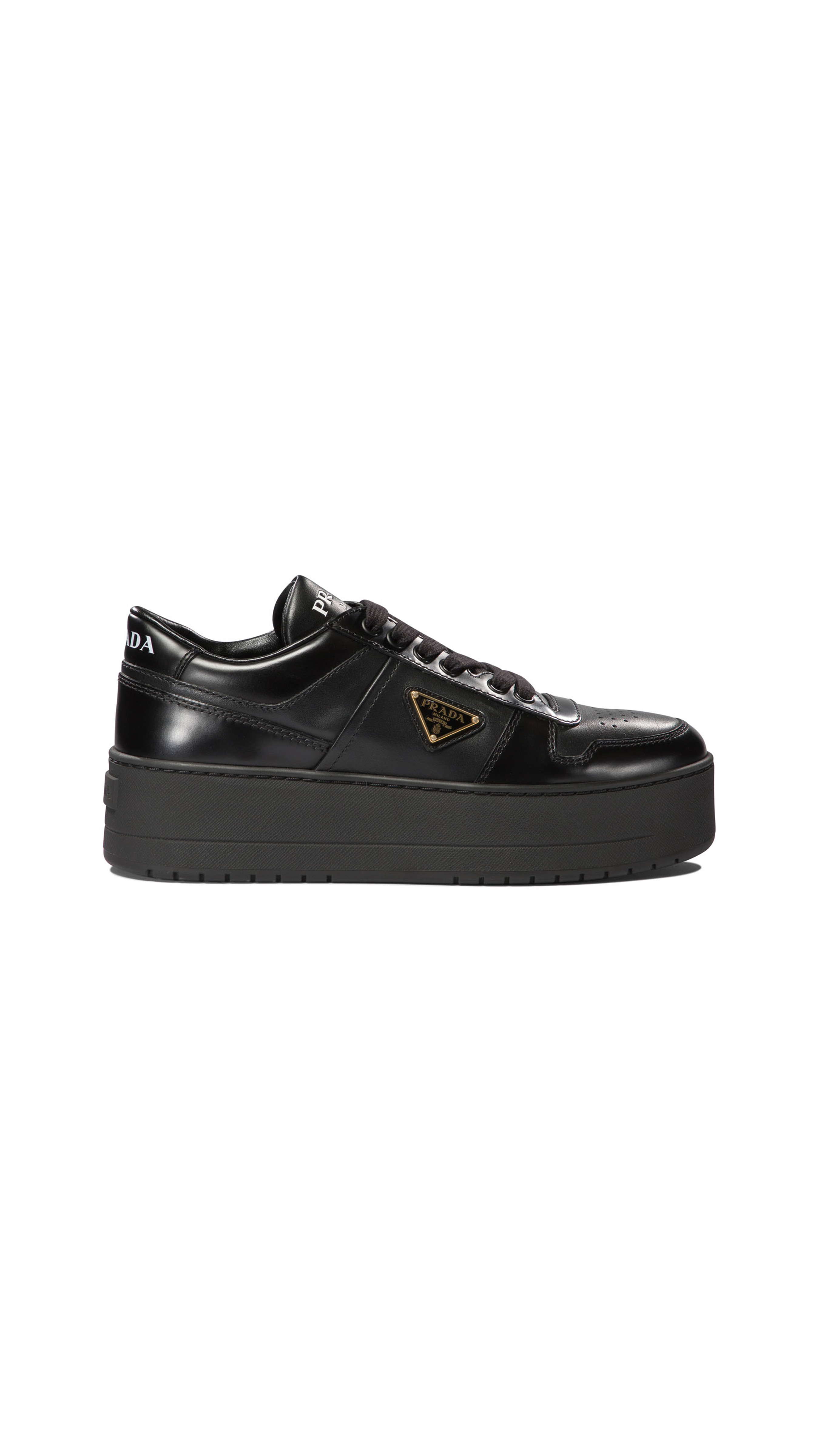 Downtown Bold Leather Sneakers - Black