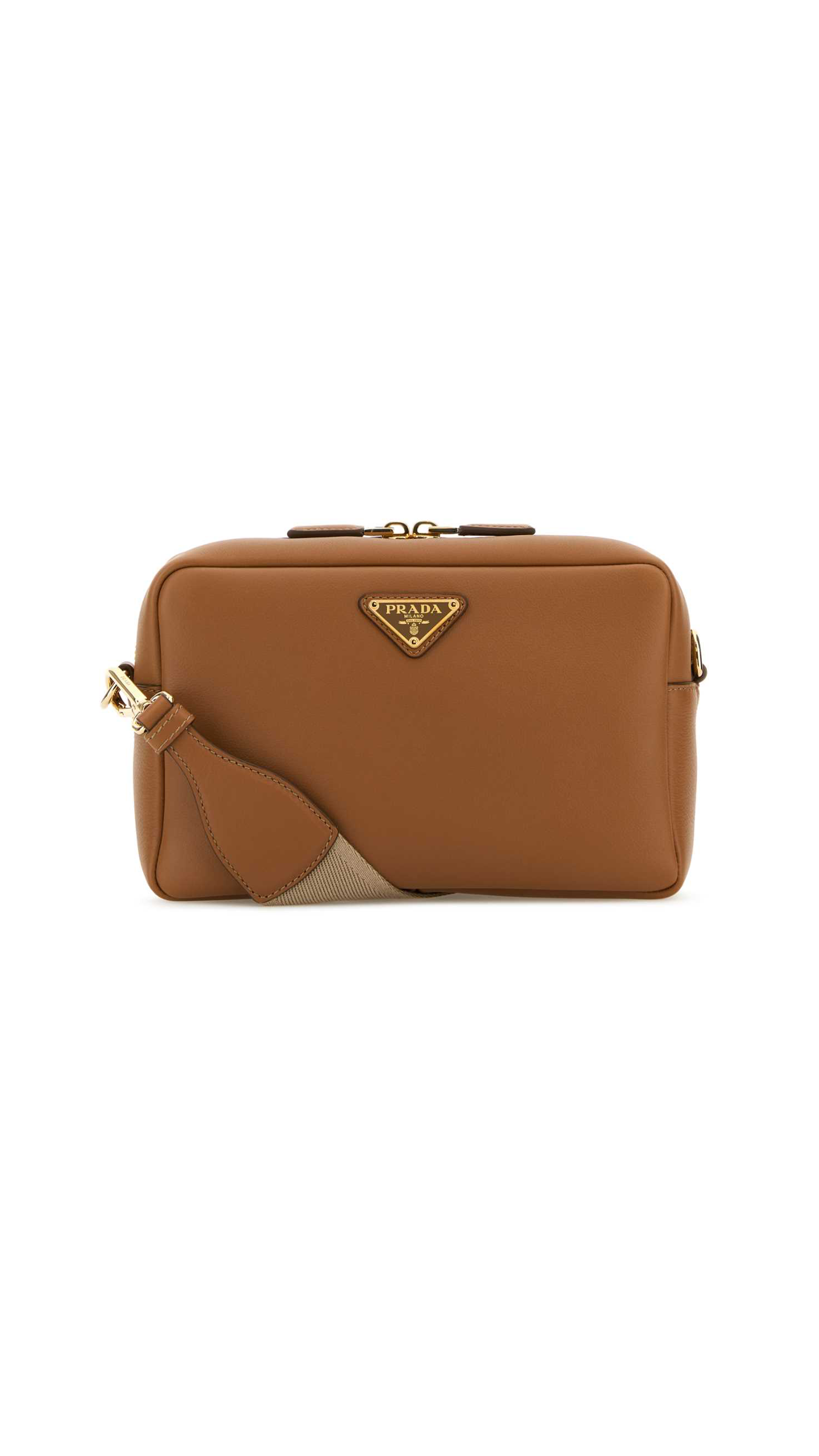 Saffiano Leather Camera Bag - Caramel