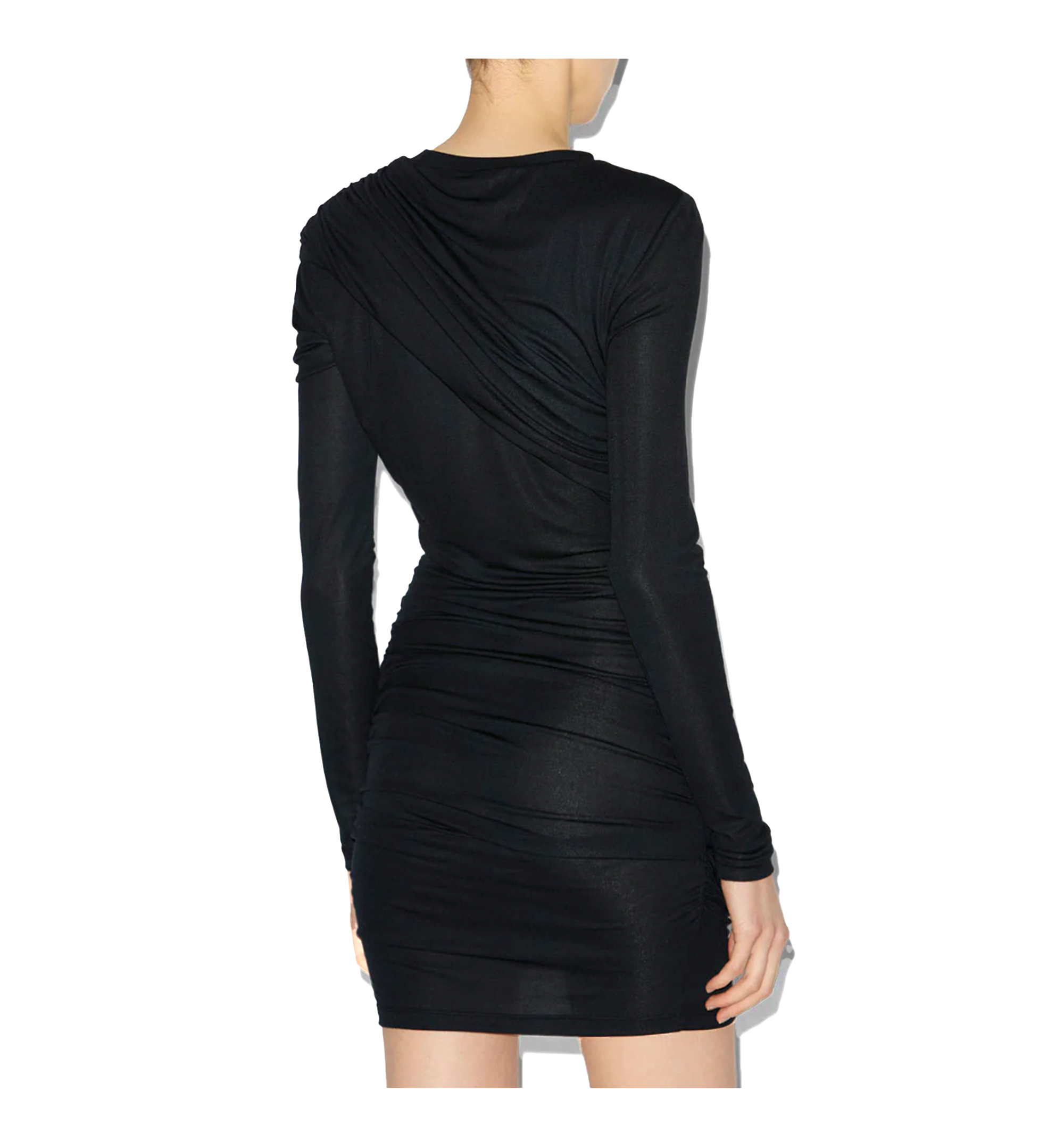 Denise Short Draped Jersey Dress