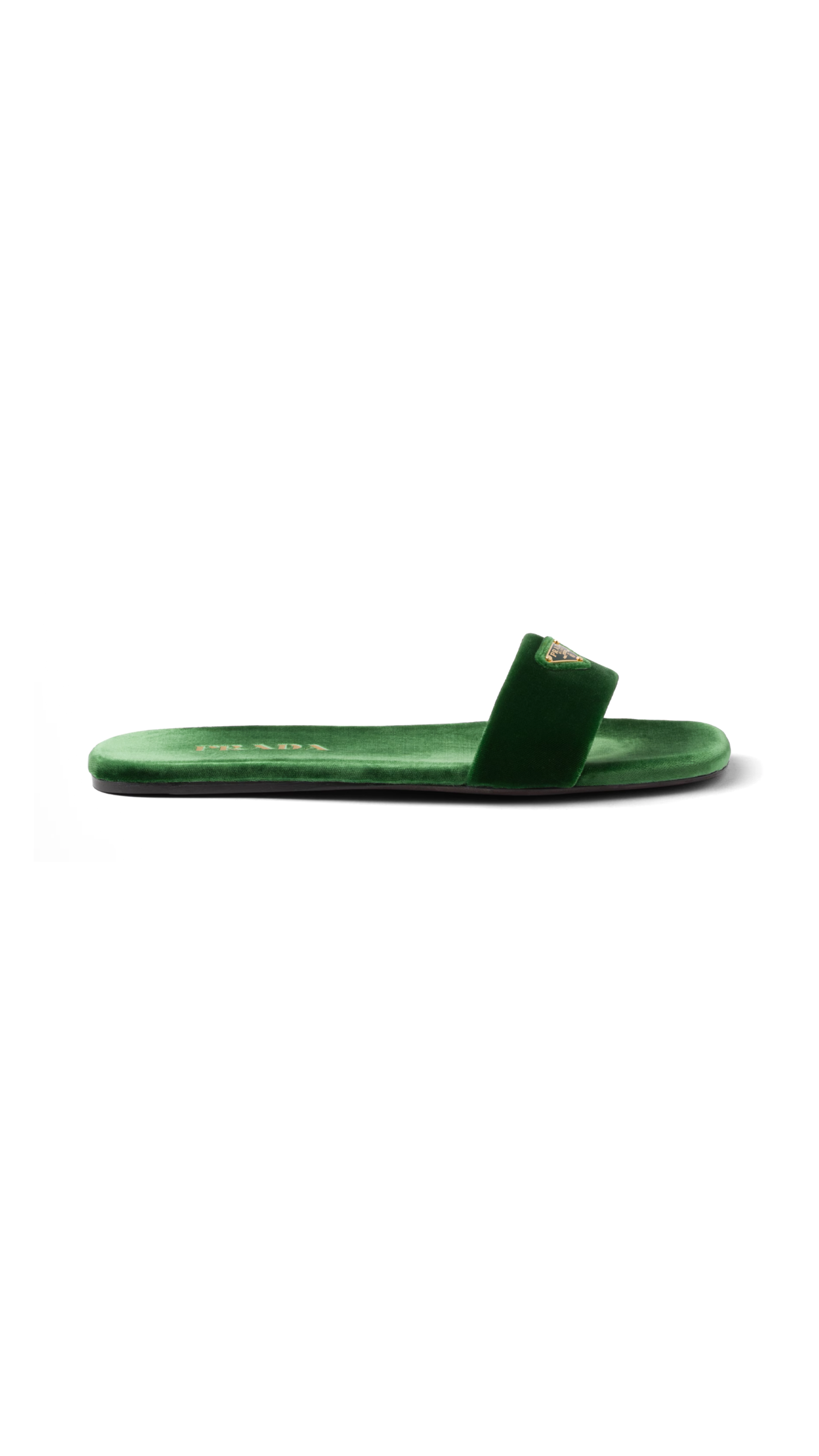 Velvet Slide Slippers - Laurel Green