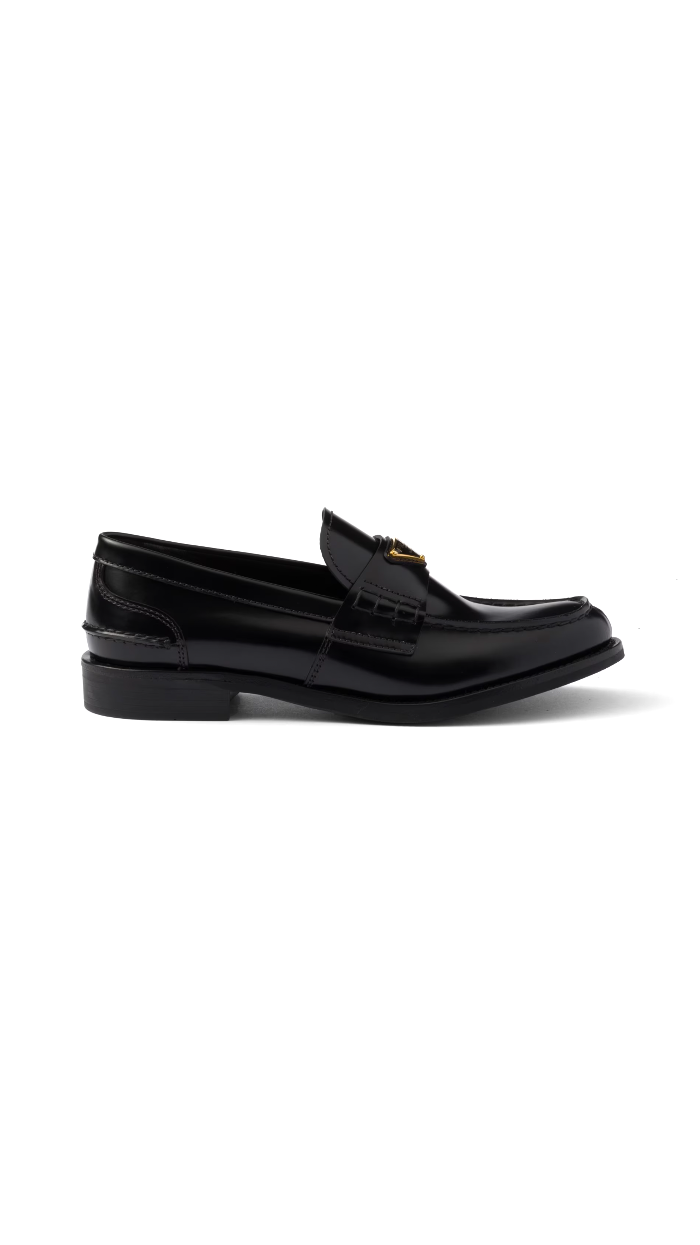 Brushed Leather Loafer - Black