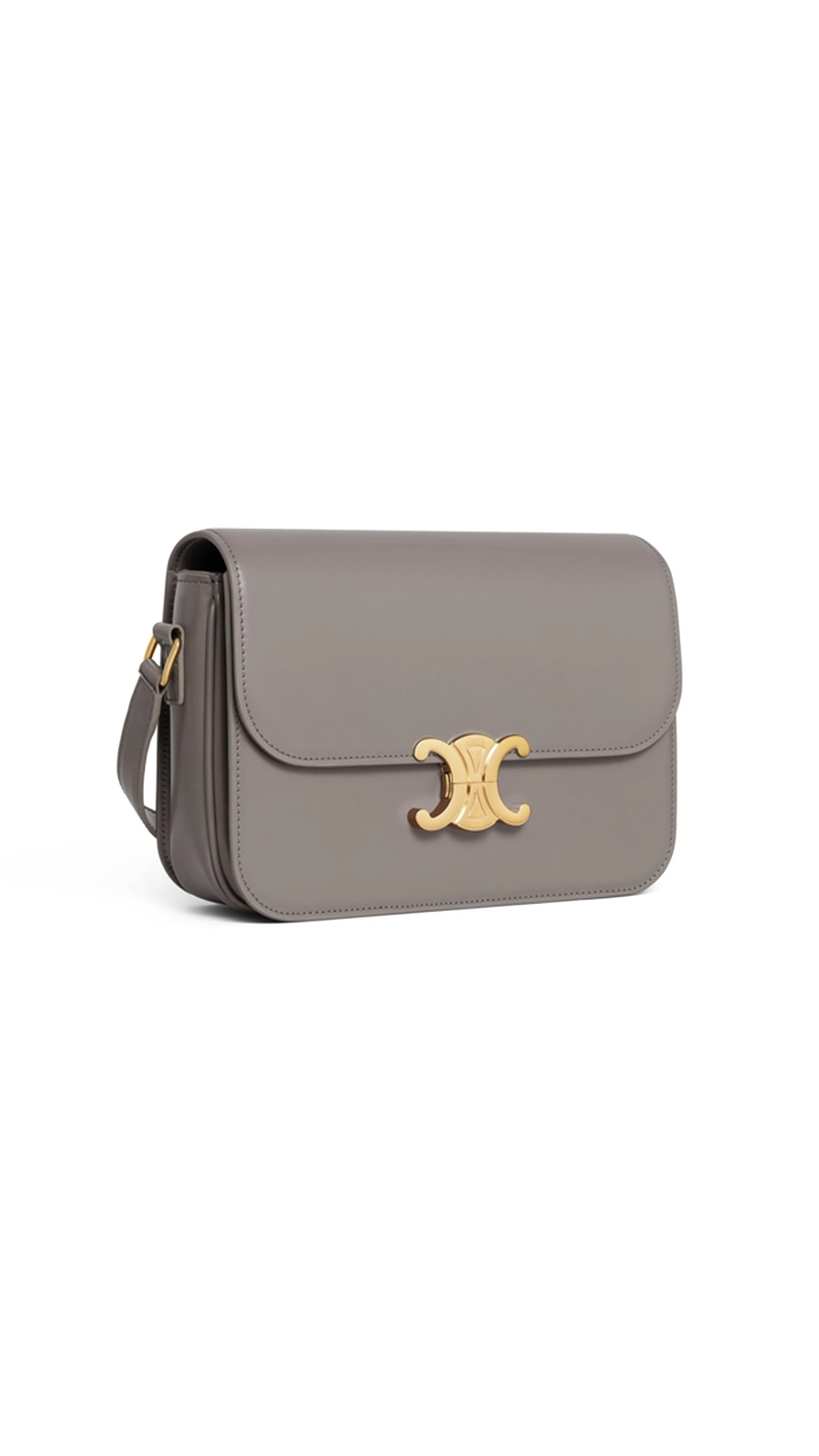 Classique Triomphe Bag in Shiny Calfskin - Pebble