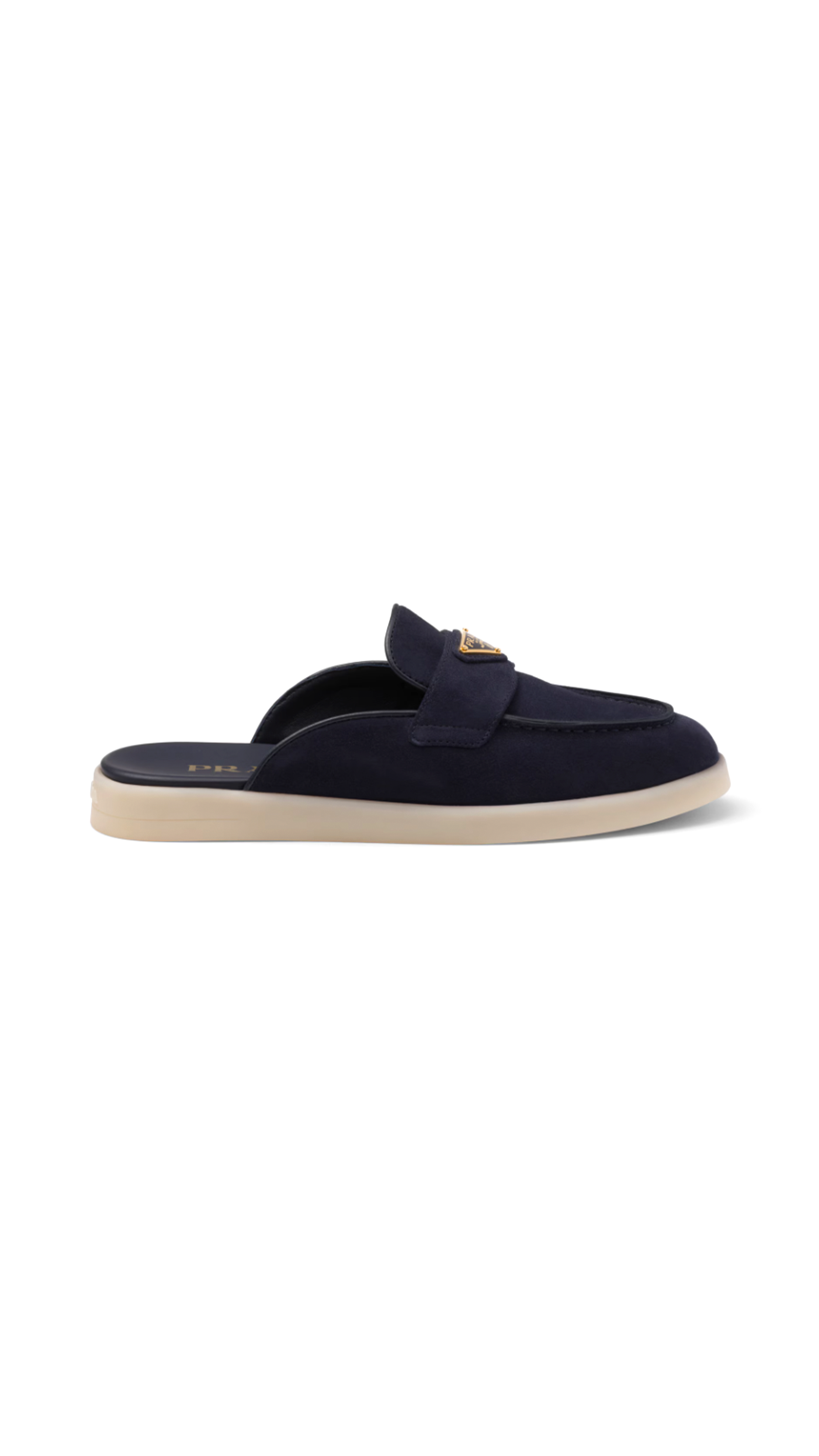 Suede Mules - Navy