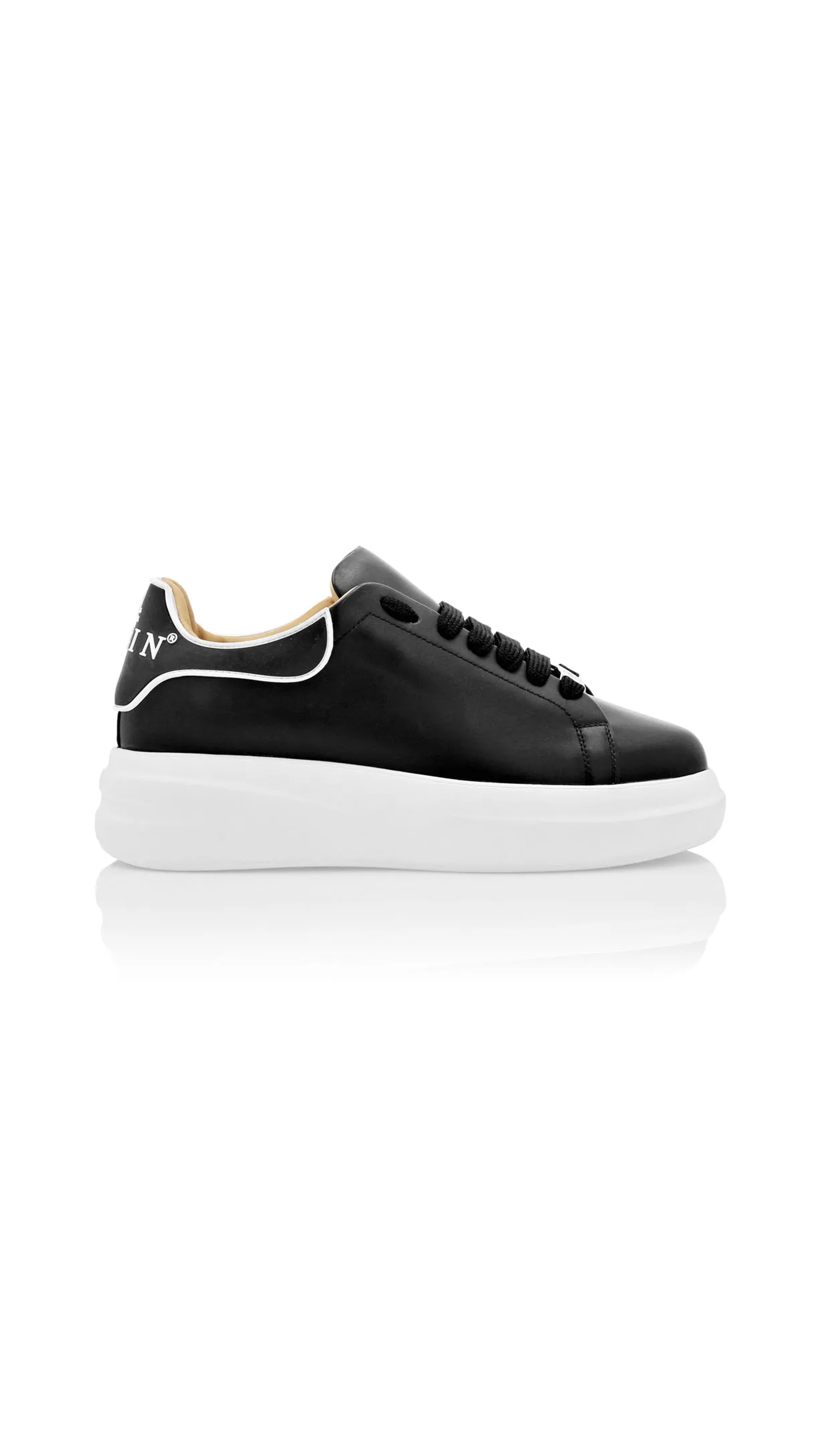 Leather Lo-Top Sneakers - Black