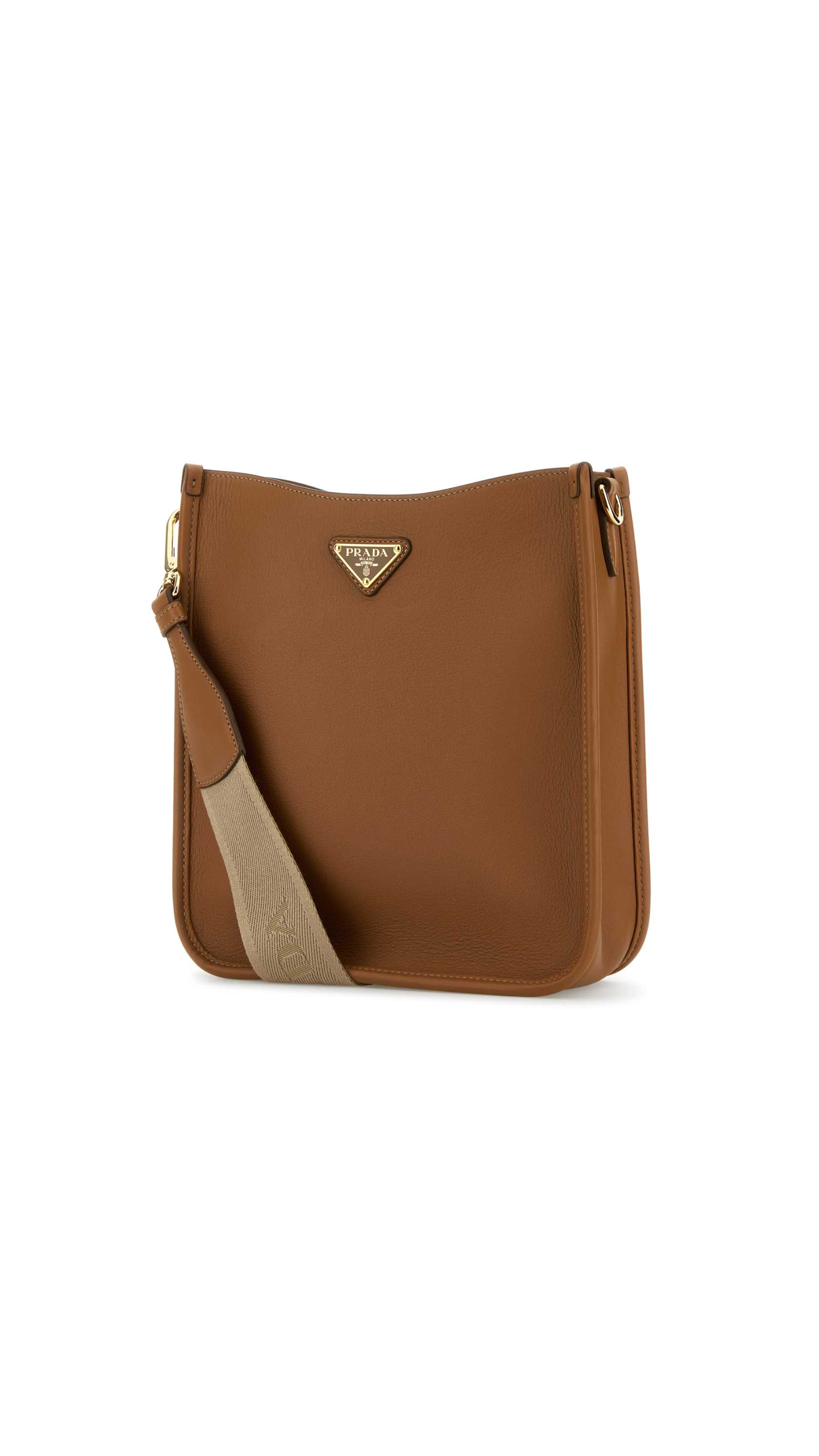 Small Nappa Leather Crossbody - Caramel