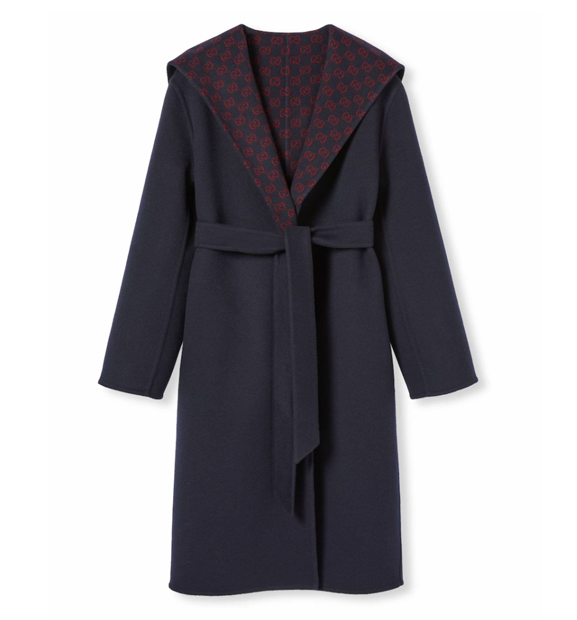 Reversible GG Silk Wool Blend Coat