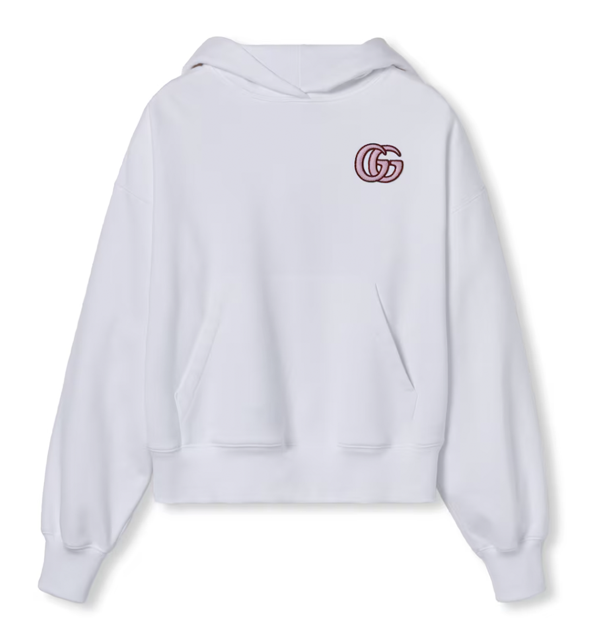 Embroidered Cotton Jersey Hooded Sweatshirt