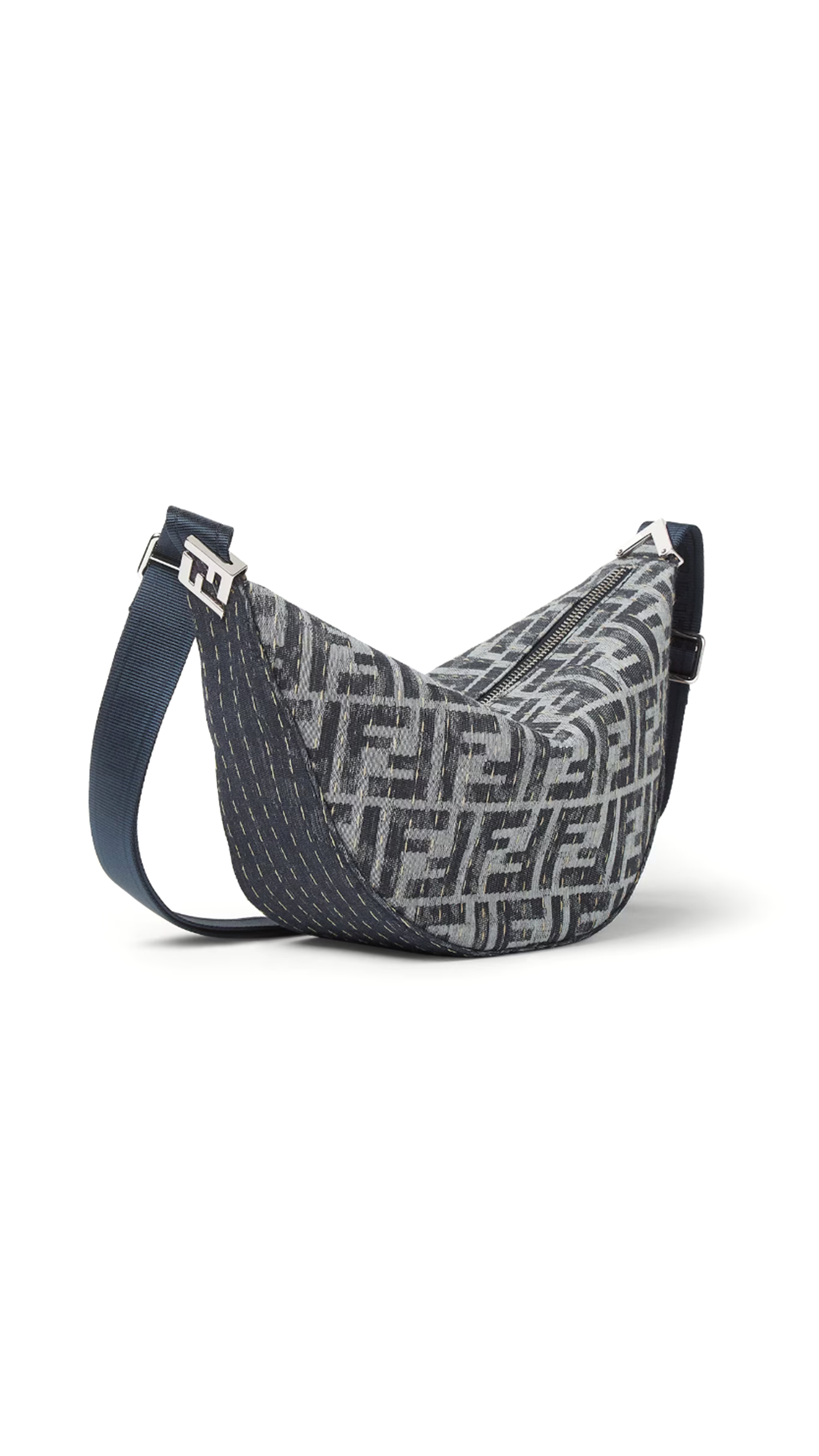 Small FF Melon Denim Bag - Blue/Grey