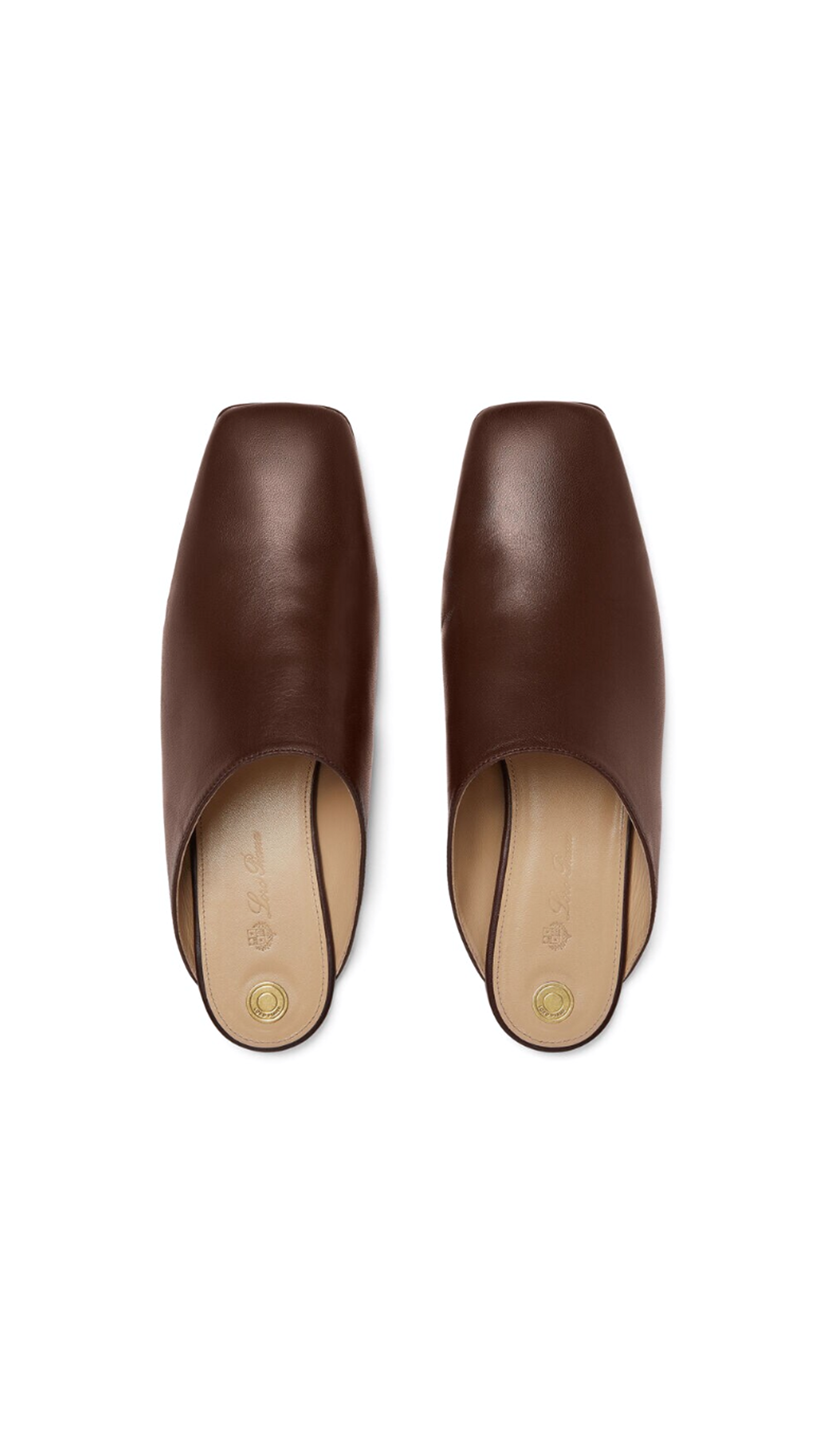 Alba Flat Mules - Powder Brown