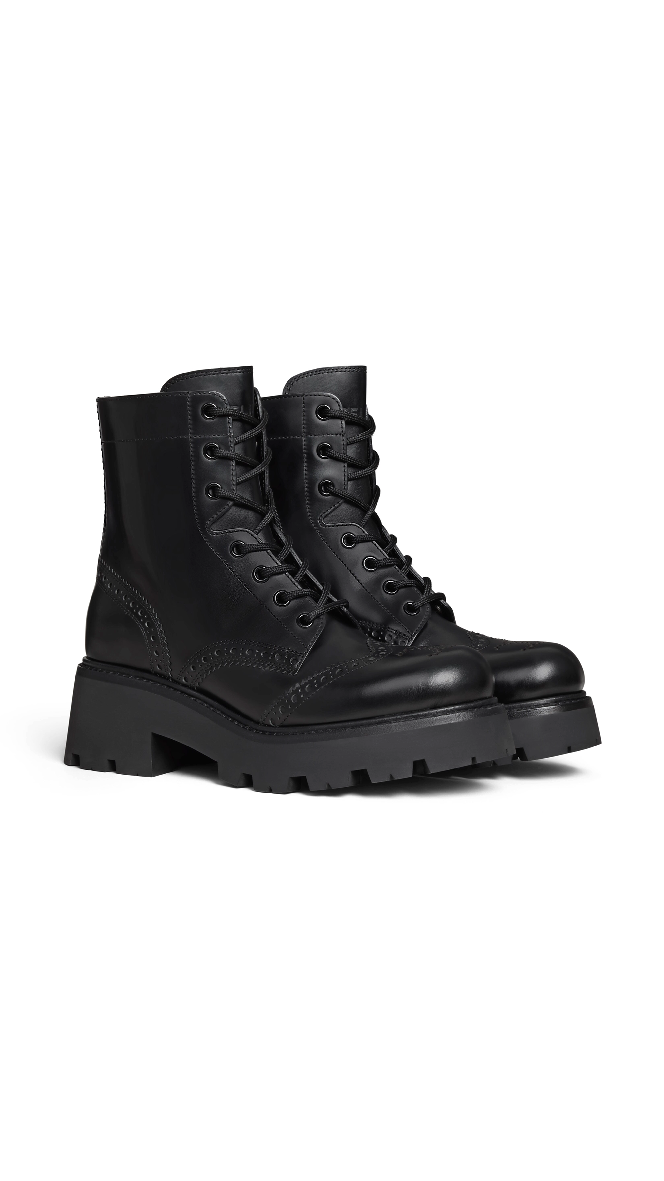 Rangers Zipped Boots in Polished Bull - Black