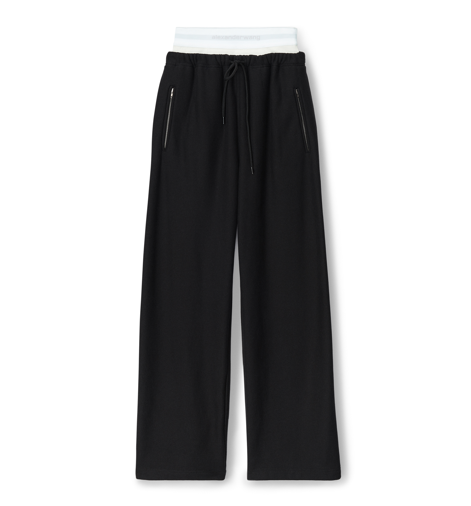 Wide Leg Sweatpants with Pre-styled Logo Brief Waistband