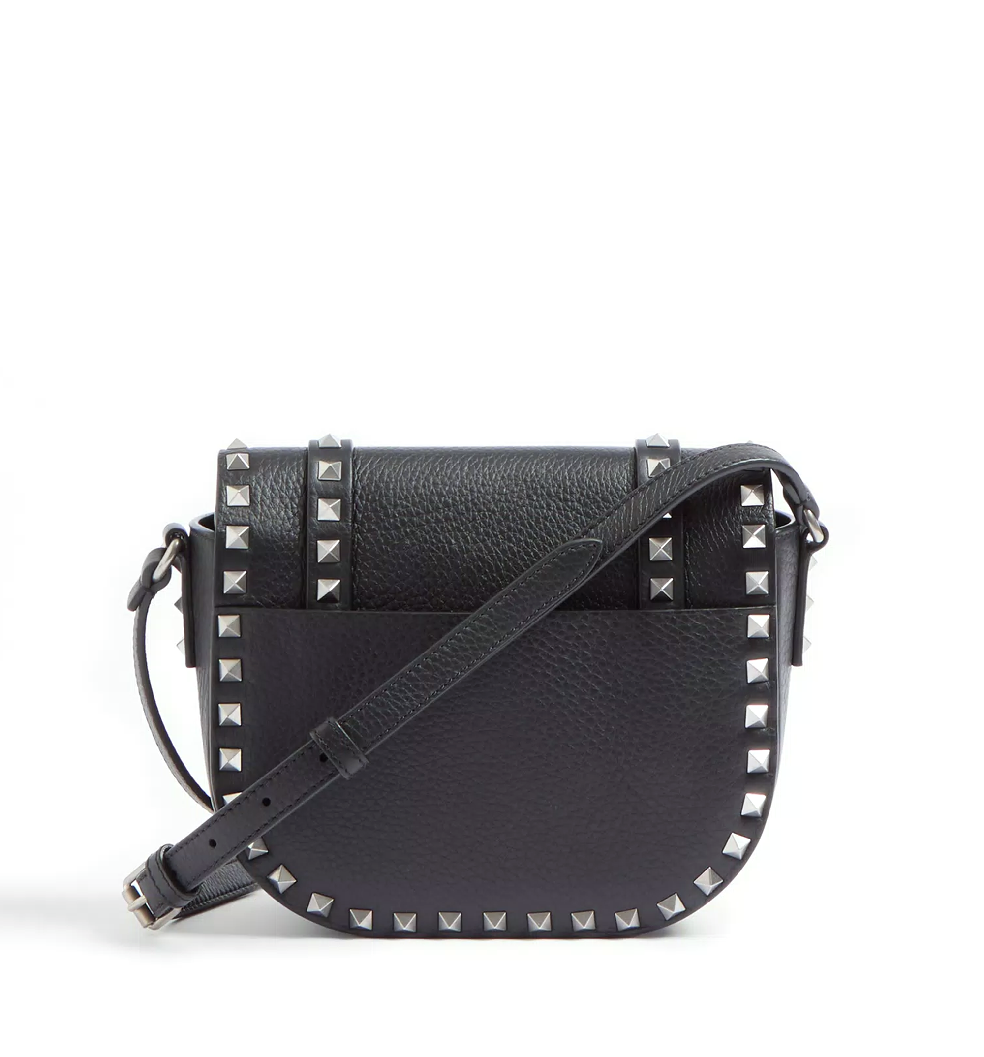 Small Rockstud Grainy Calfskin Crossbody Bag