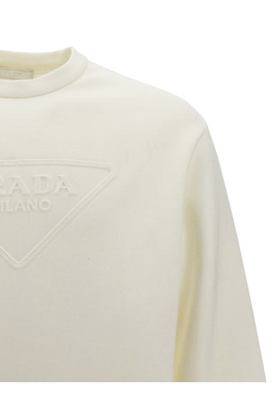 Embossed Logo Sweatshirt - White