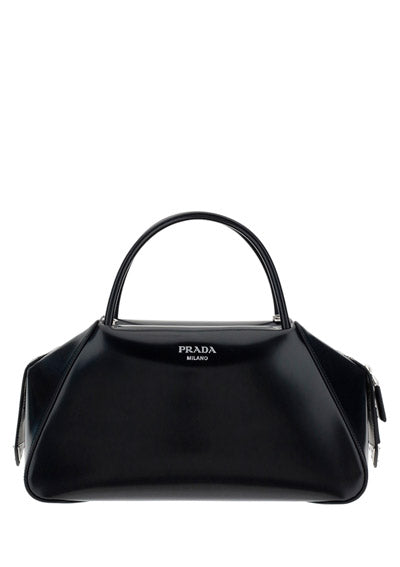 Medium Brushed Leather Supernova Handbag - Black