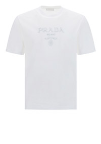 Cotton Embroidered  T-Shirt - White