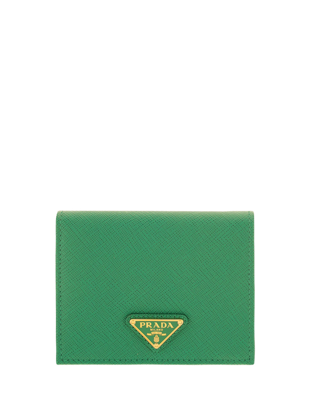 Small Saffiano Leather Wallet - Emerald