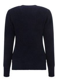 Cotton Crew-neck Sweater - Navy