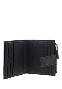 Saffiano Leather Card Holder- Black