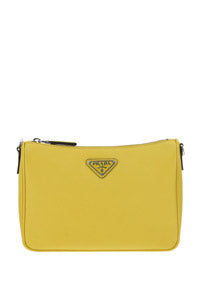 Saffiano Leather Shoulder Bag - Bright Yellow N