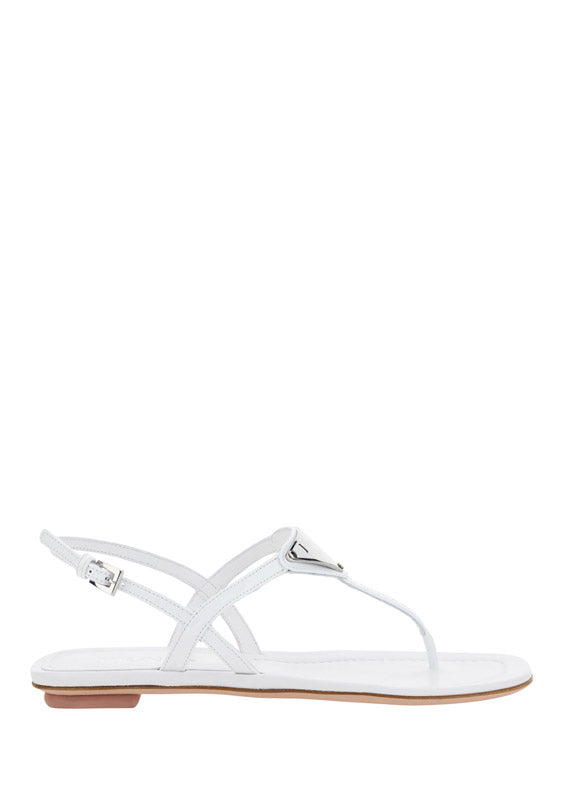 Strappy Thong Sandals - White