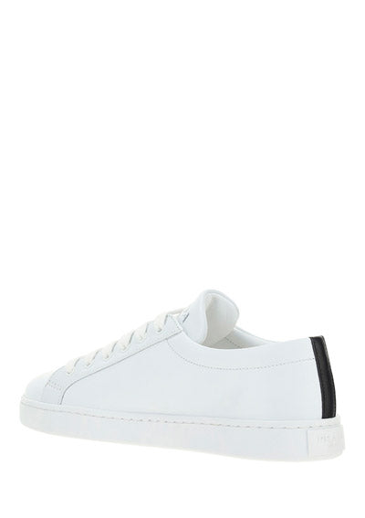 Brushed Leather Sneakers - White