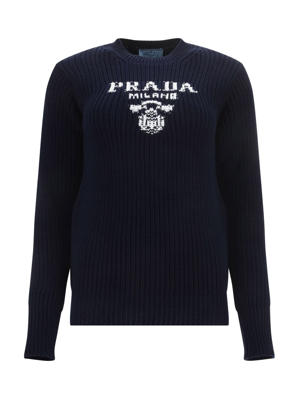 Cotton Crew-neck Sweater - Navy