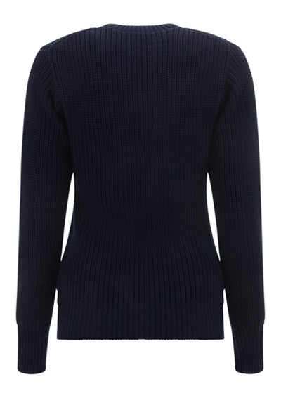 Cotton Crew-neck Sweater - Navy